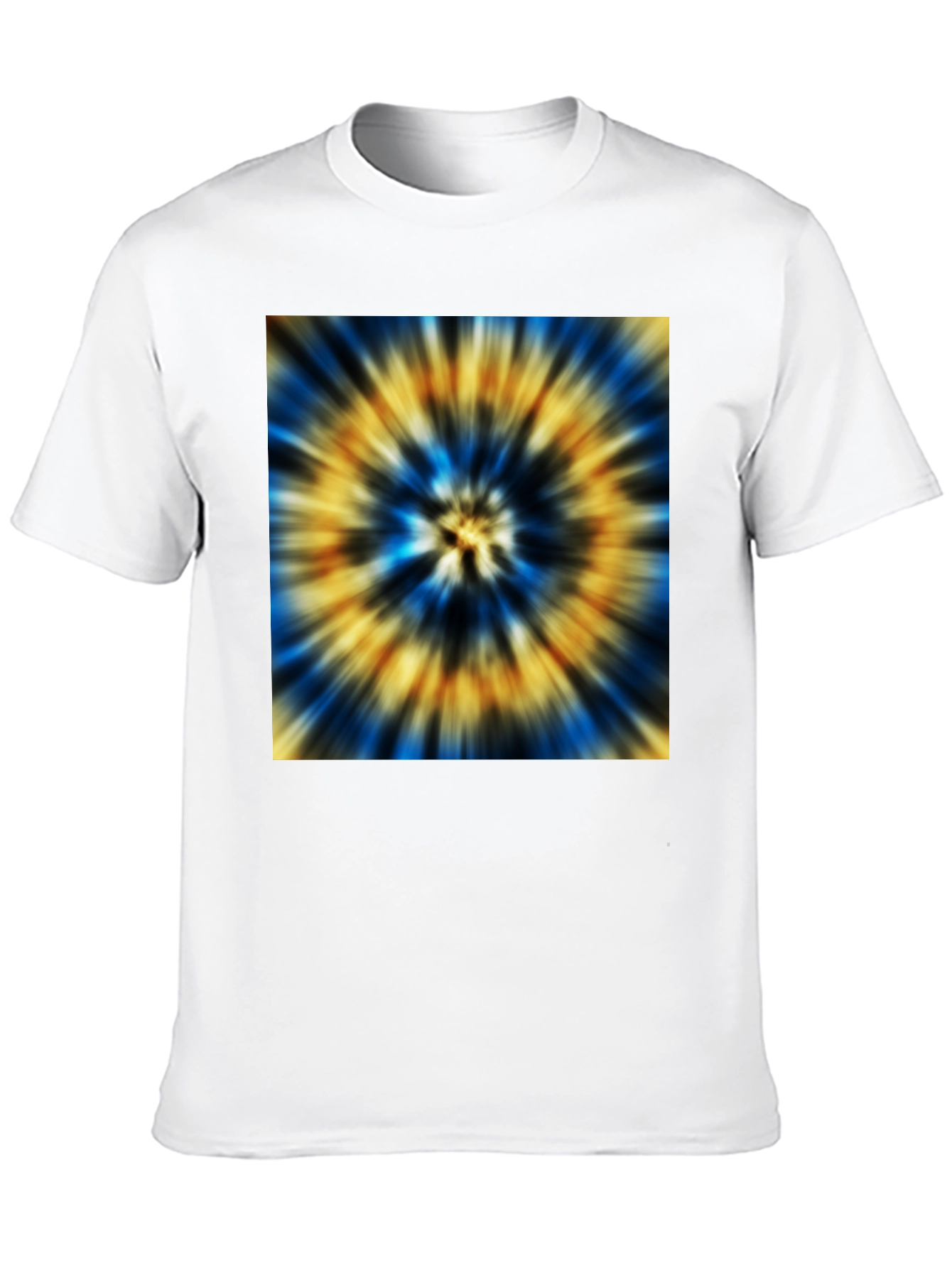 Black Vibrant Tie-Dye Graphic Black T-Shirt view 10