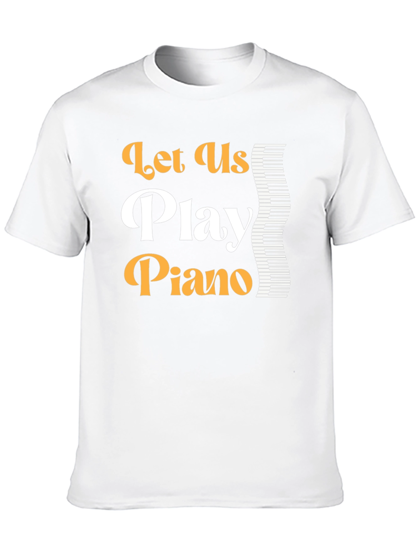 Black Let's Play Piano Graphic T-Shirt view 10
