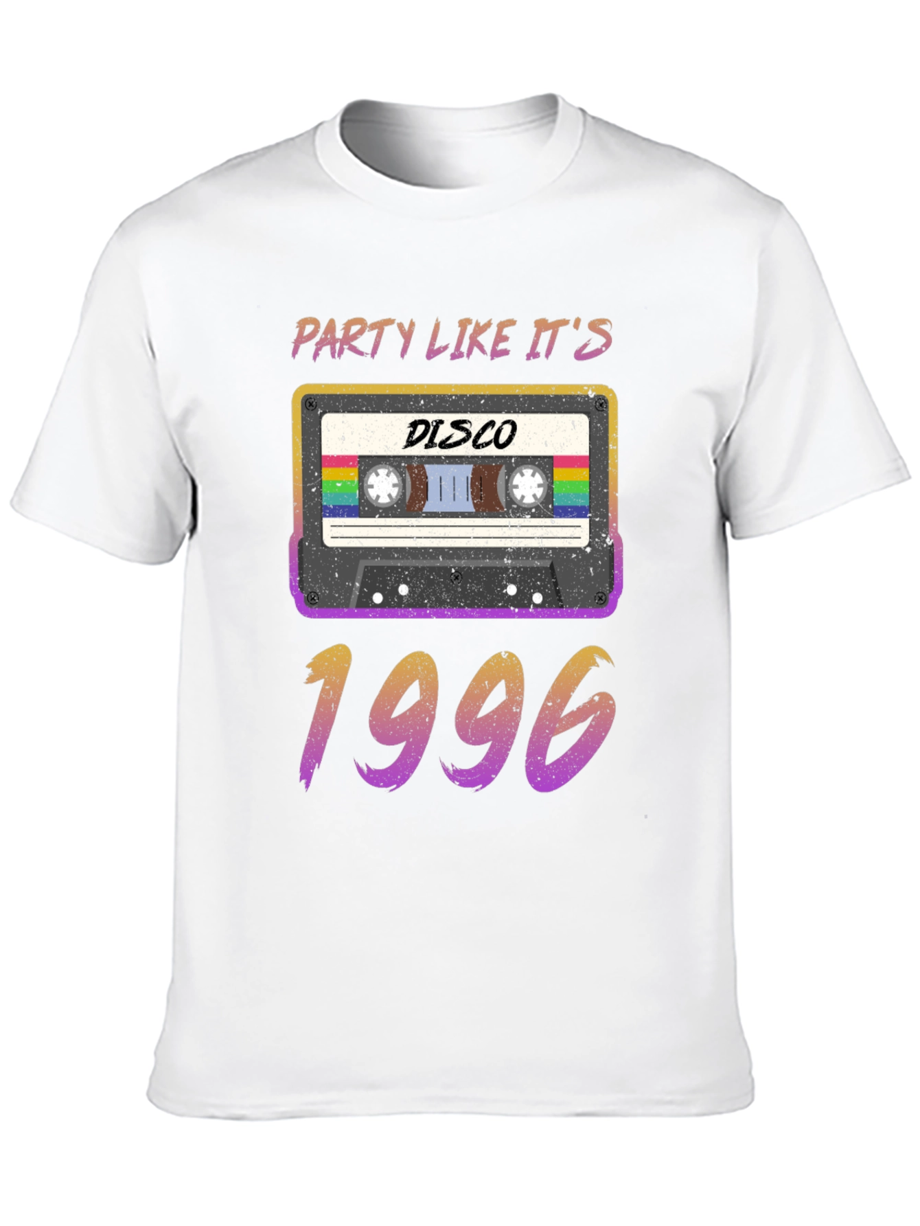 Black Party Like It's 1996 Disco Cassette Tape T-Shirt view 10