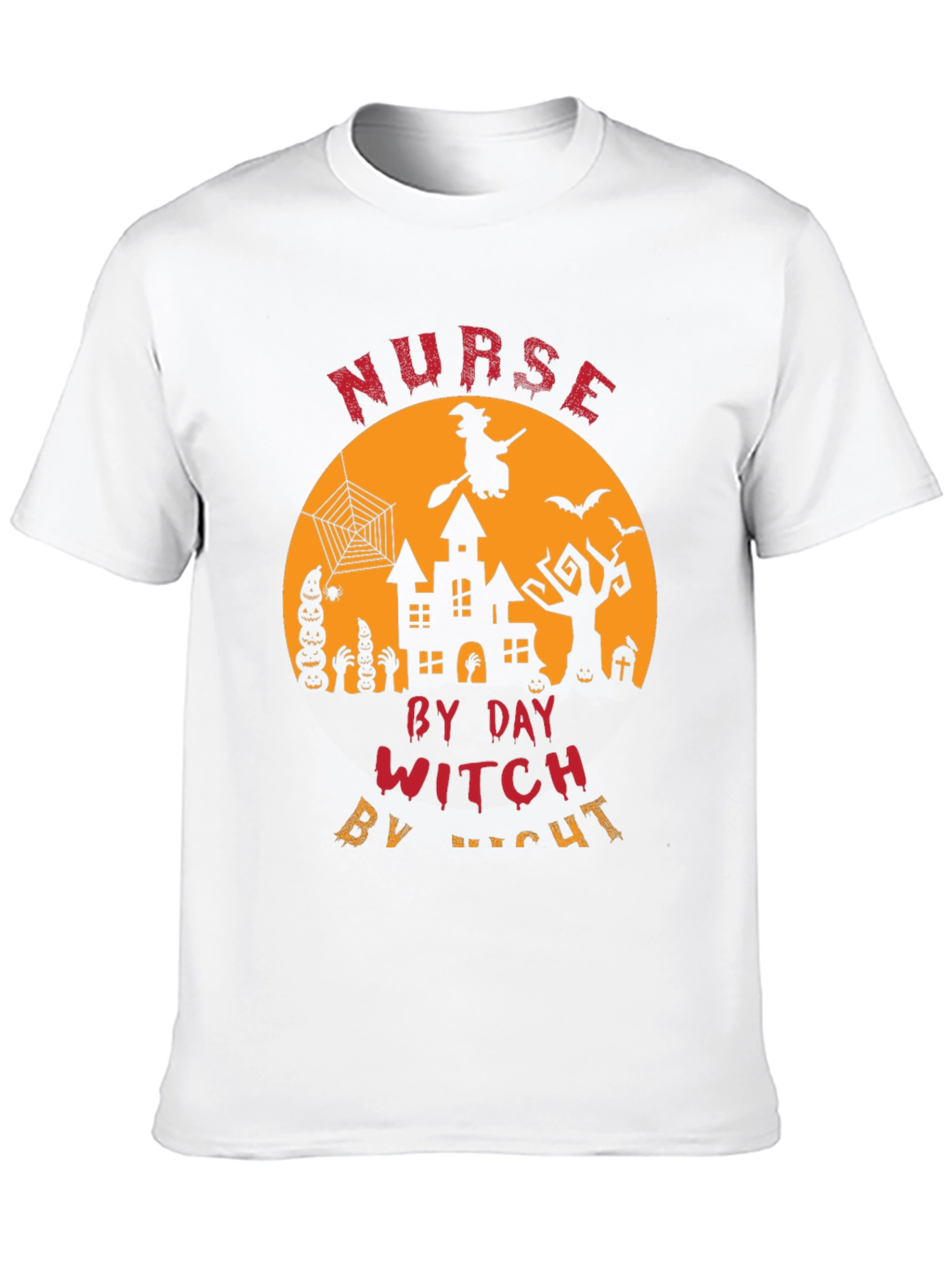 Black Nurse Witch Halloween T-Shirt view 10