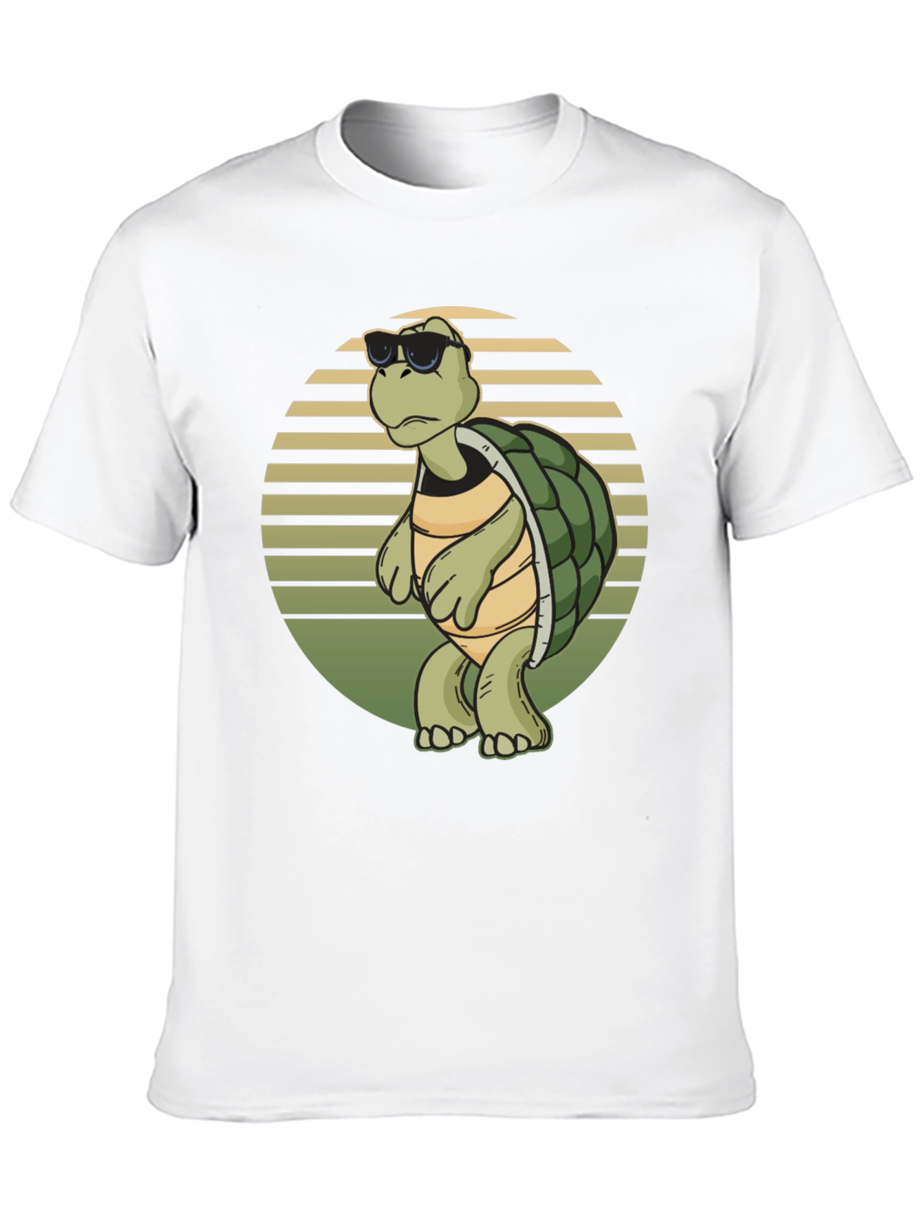 Black Cool Turtle Graphic Tee - Black Cotton Shirt view 10