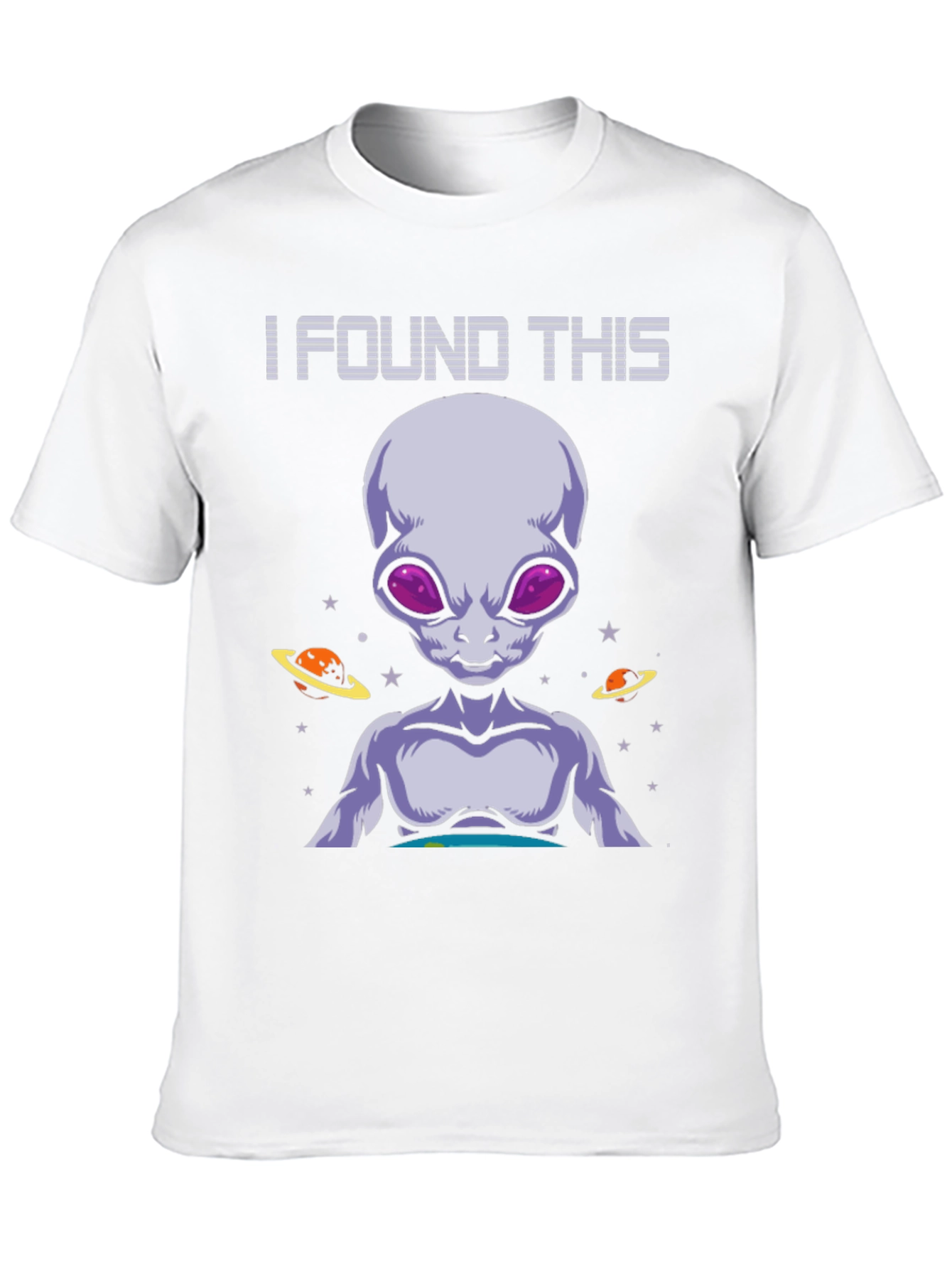 Black I Found This Alien Graphic Tee - Black Cotton T-Shirt view 10