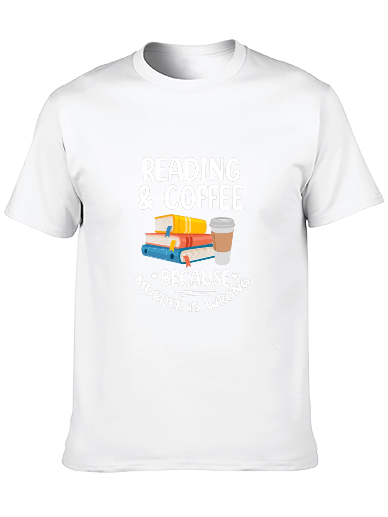 Black Reading & Coffee T-Shirt view 10