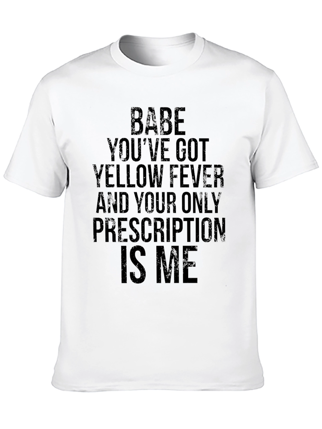 Black Funny "Yellow Fever" Prescription T-Shirt view 10