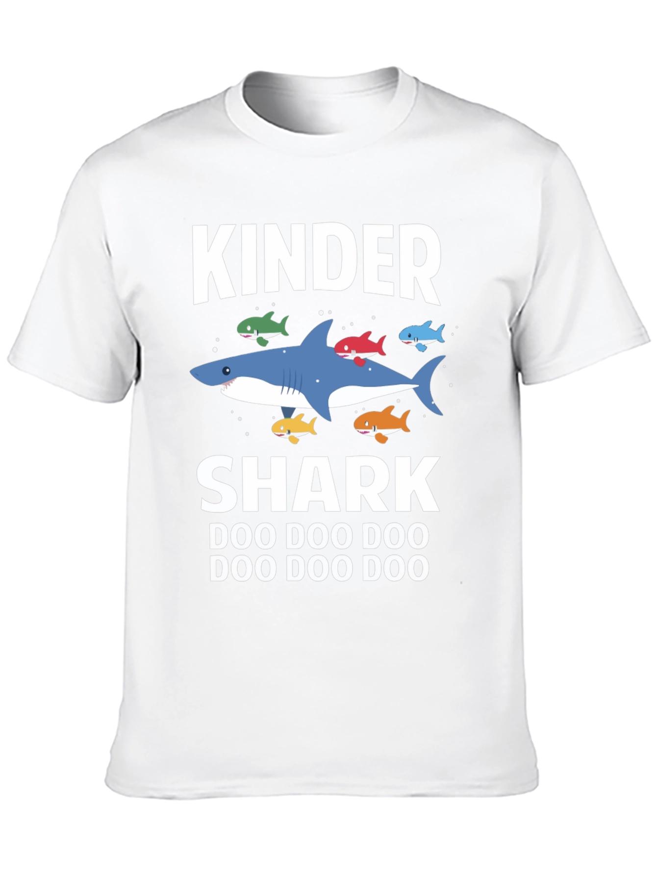 Black Kinder Shark Doo Doo Doo T-Shirt view 10