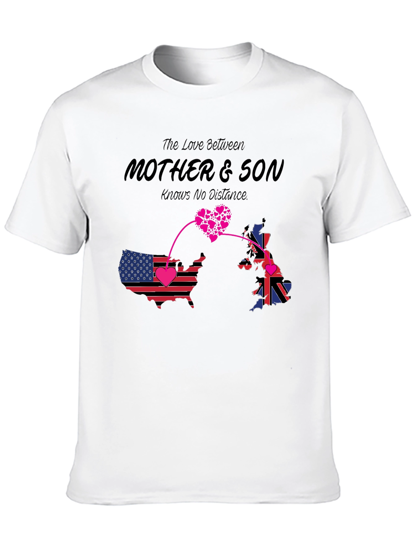 Black Mother & Son Distance Love T-Shirt view 10