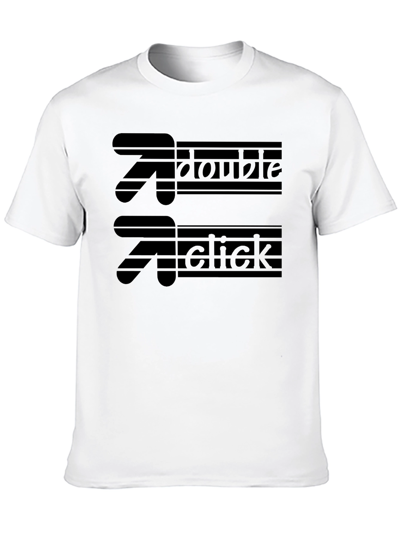 Black Double Click Graphic T-Shirt - Black Cotton Tee view 10