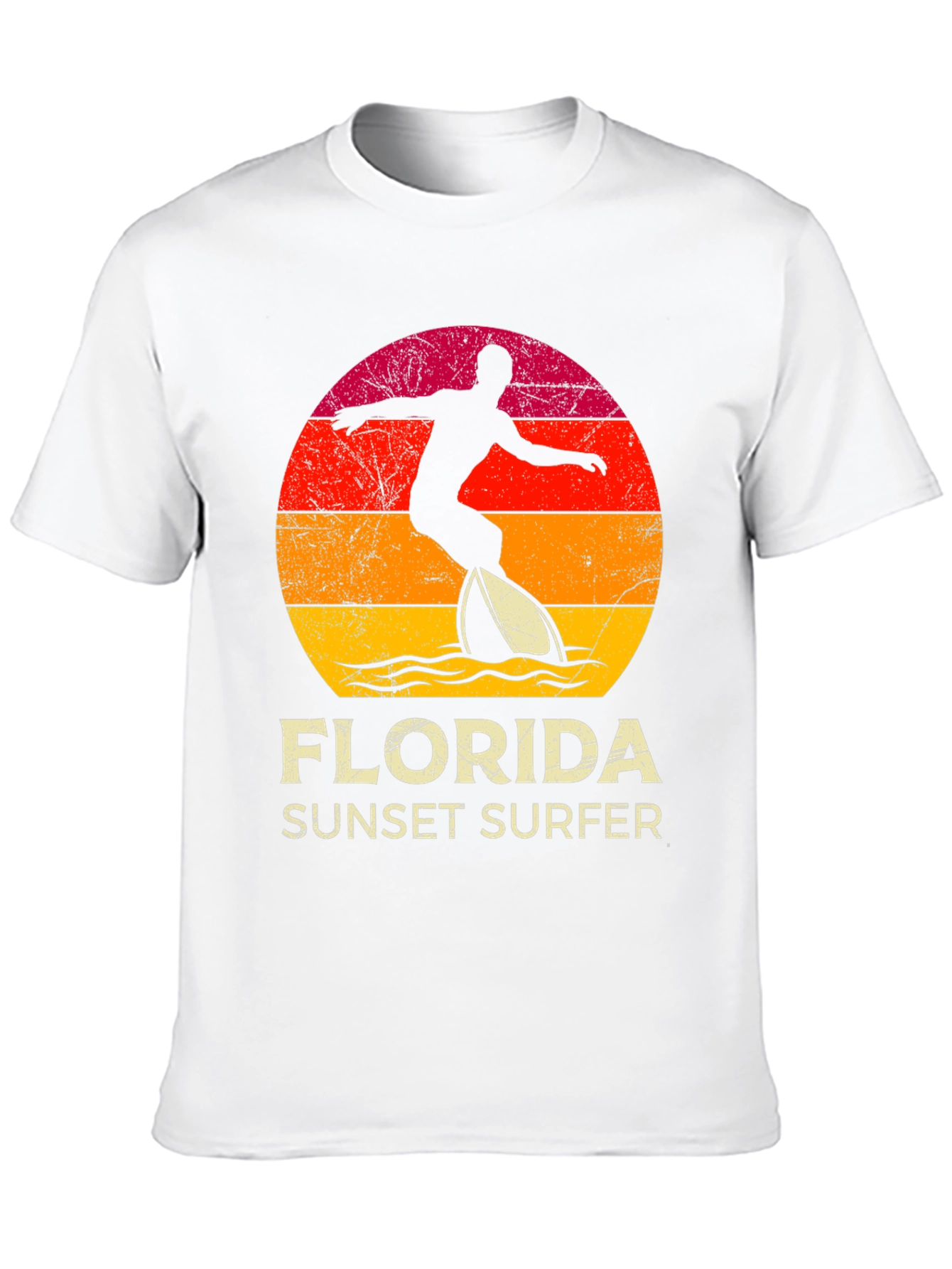 Black Florida Sunset Surfer Graphic Tee view 10