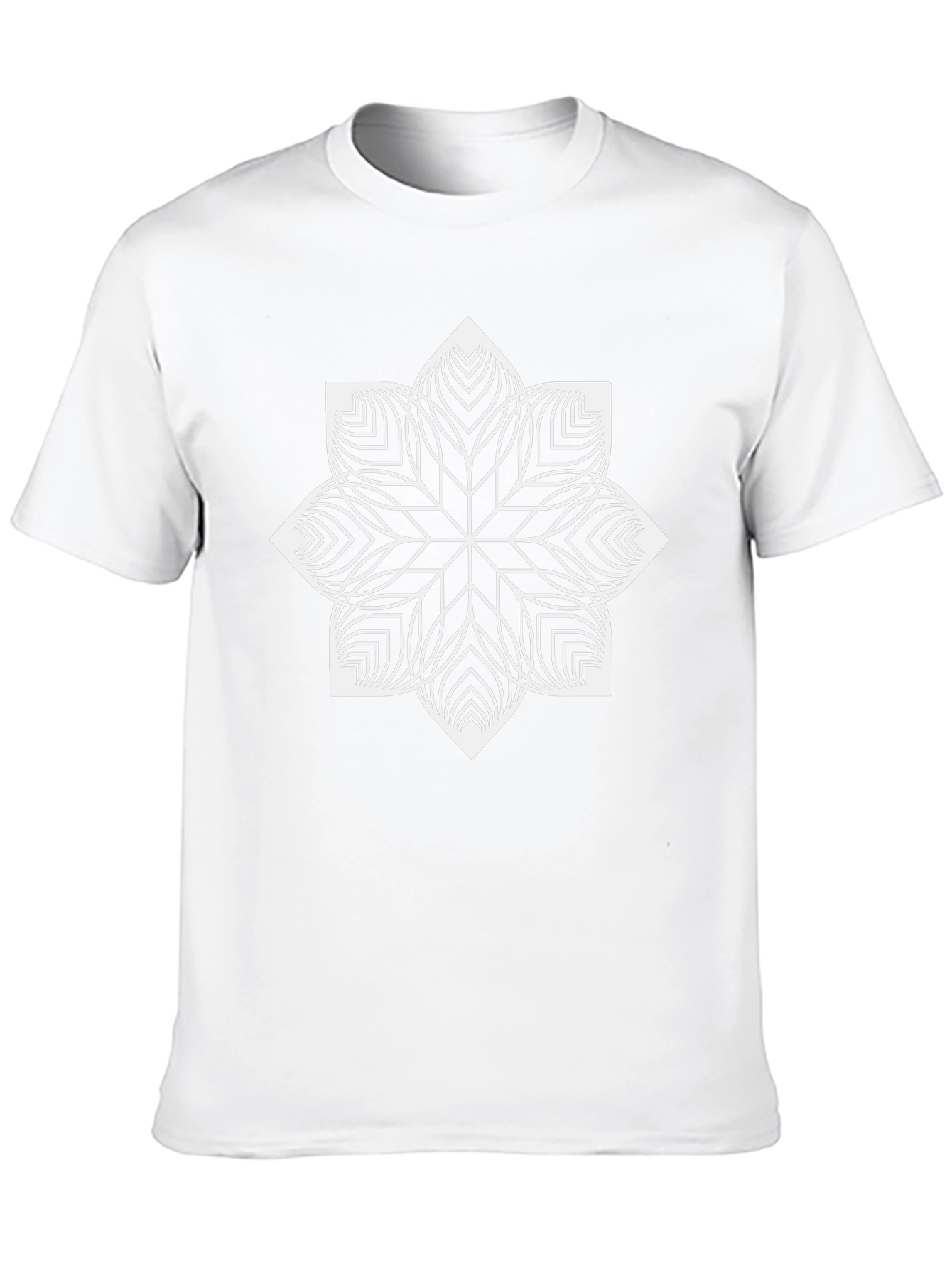 Black Geometric Mandala Graphic Tee - Modern Black T-Shirt view 10