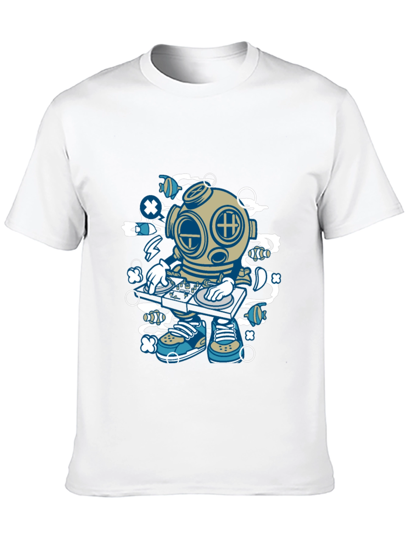 Black DJ Diver Graphic Tee - Black T-Shirt view 10