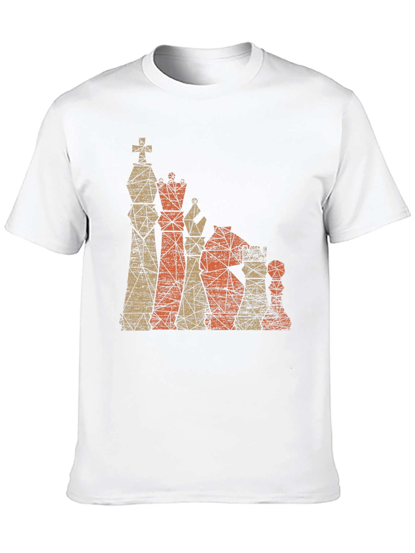 Black Geometric Chess Piece Graphic T-Shirt view 10