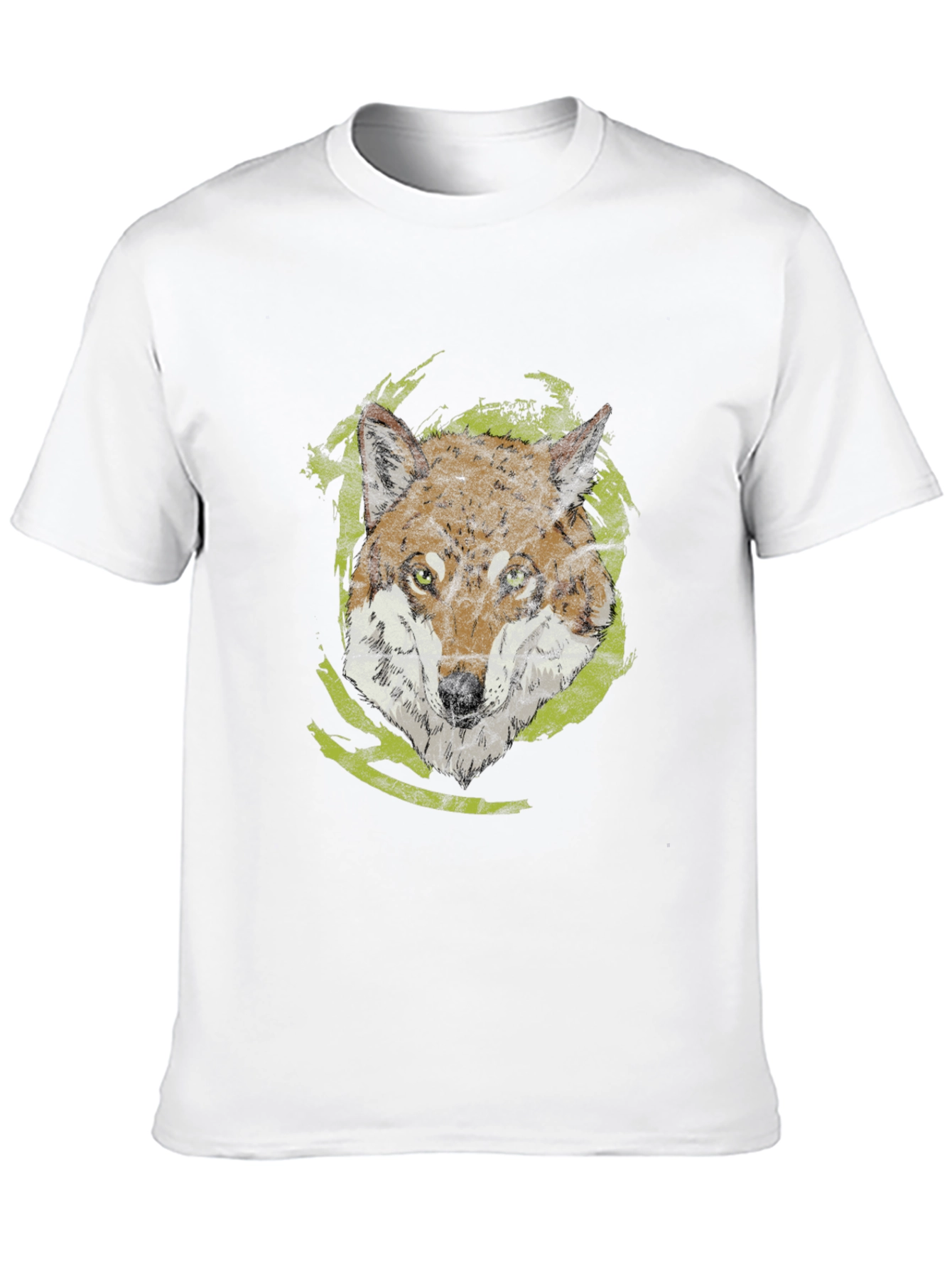 Black Wolf Graphic Tee - Black Cotton Casual Shirt view 10