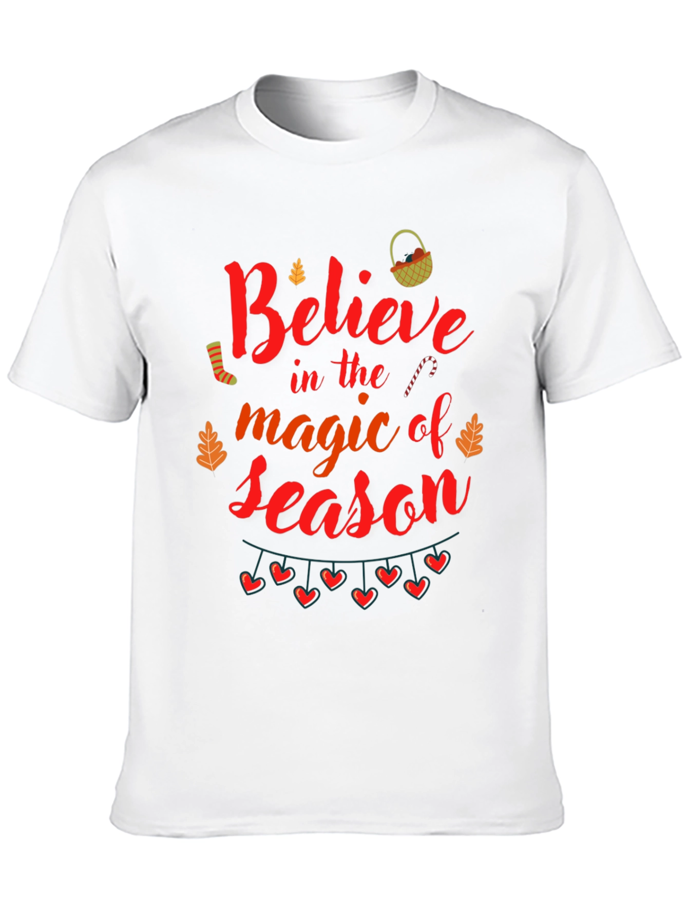 Black Believe Magic Season T-Shirt - Holiday Festive Tee view 10