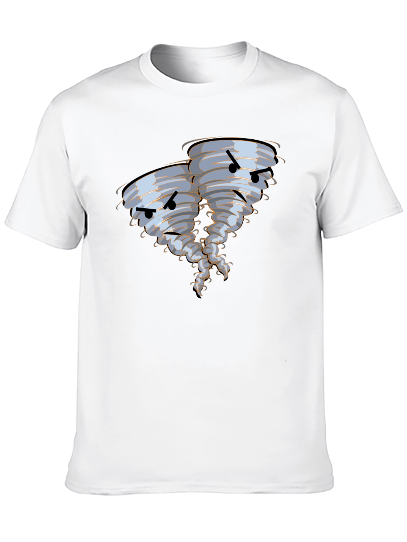 Black Angry Twin Tornado Graphic T-Shirt view 10