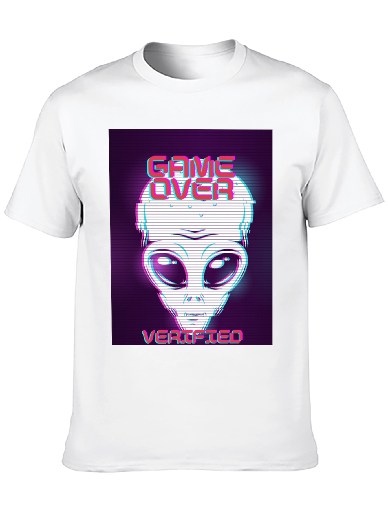 Black Game Over Alien Verified Black Graphic Tee view 10
