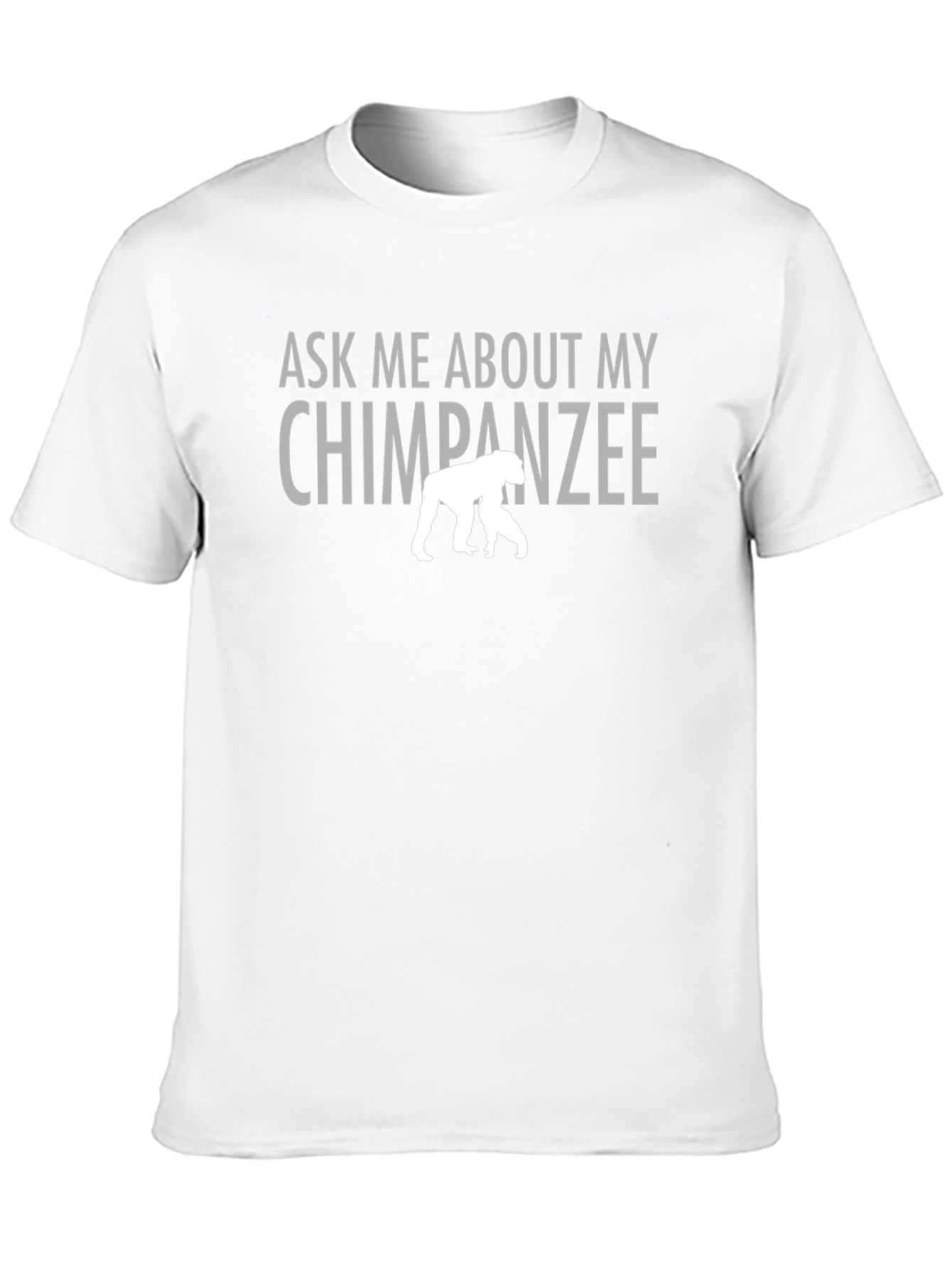 Black Ask Me About My Chimpanzee Graphic Tee - Black view 10