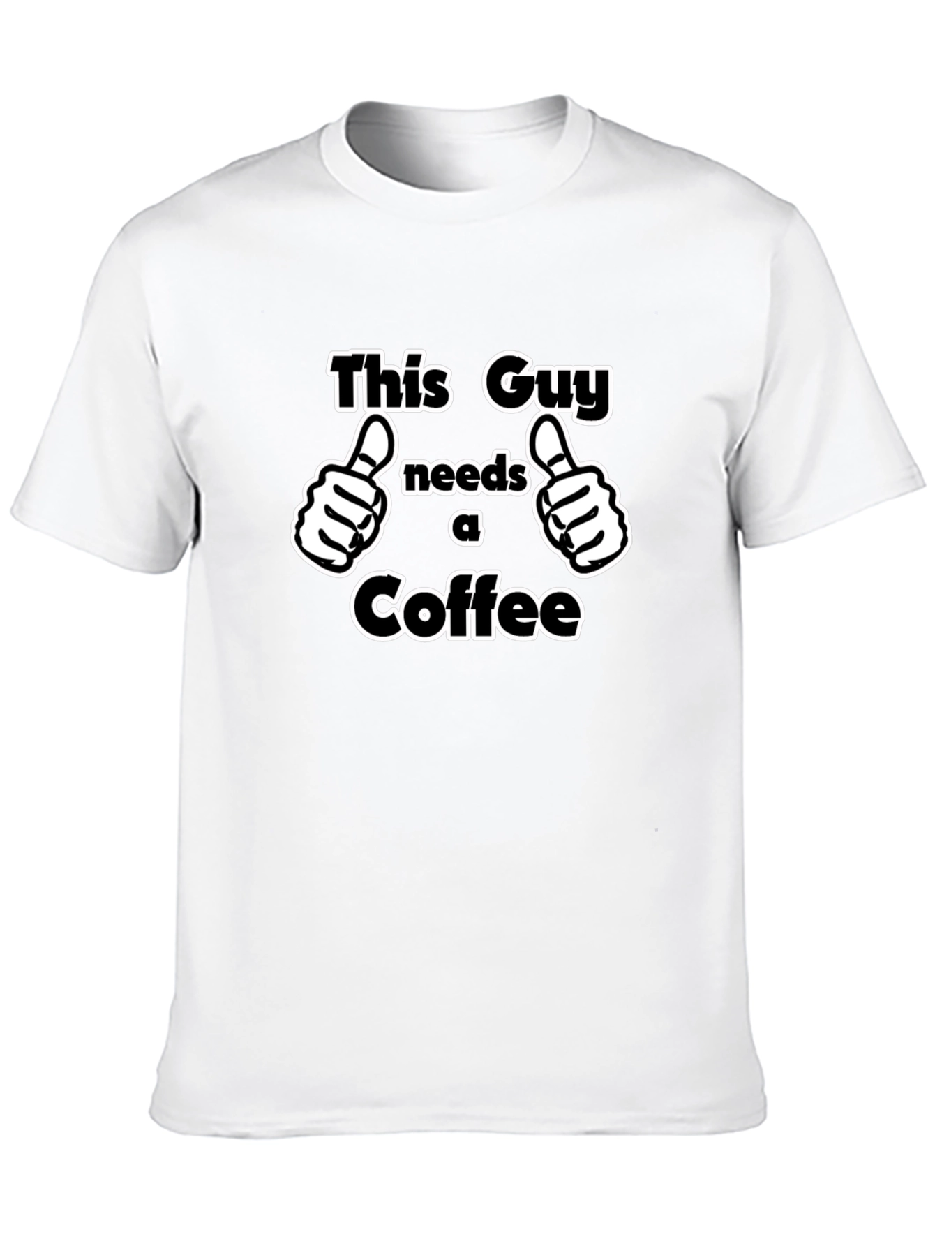 Black This Guy Needs Coffee T-Shirt - Funny Graphic Tee view 10