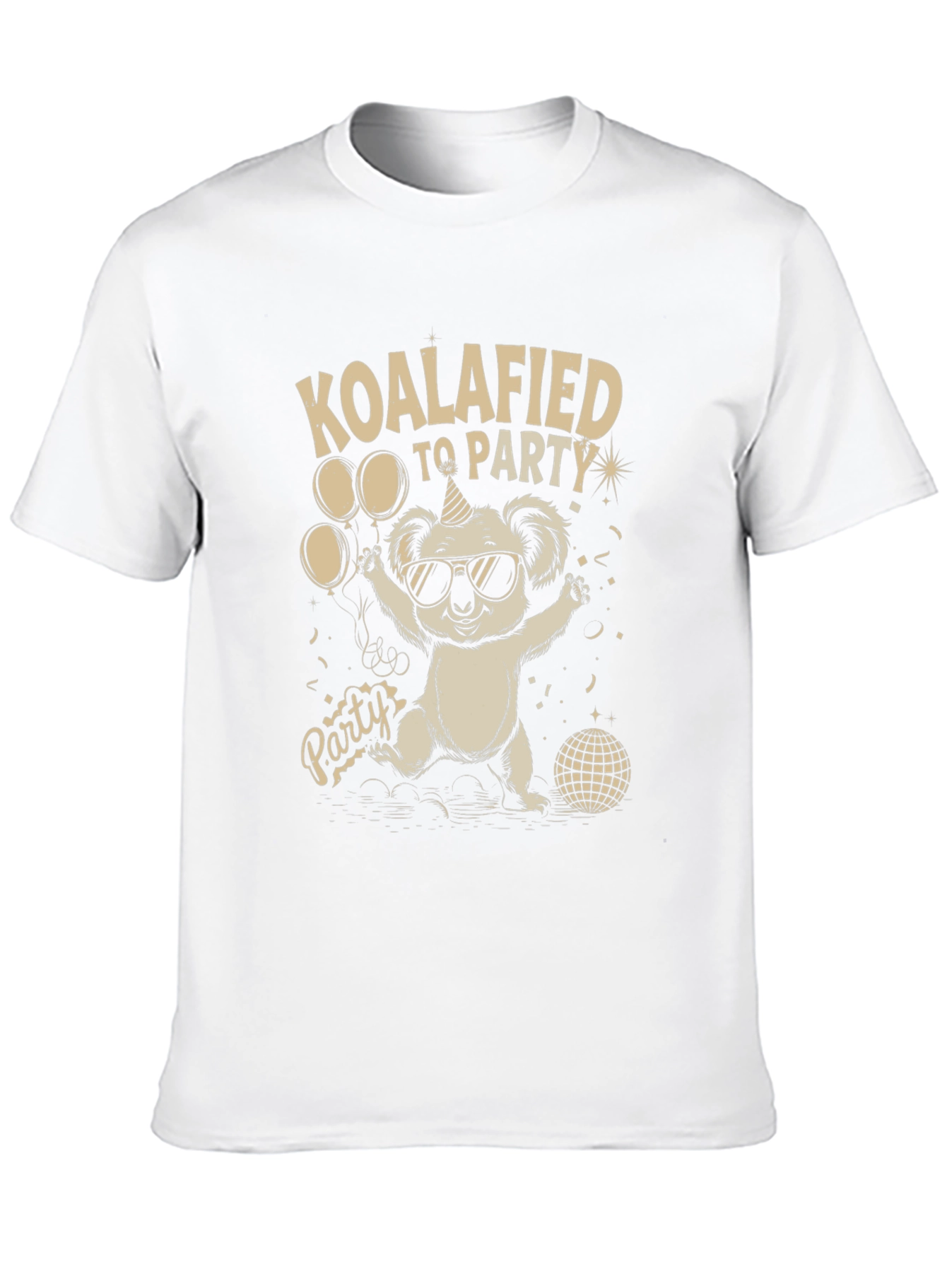 Black Koalafied to Party Graphic Tee - Fun Novelty T-Shirt view 10