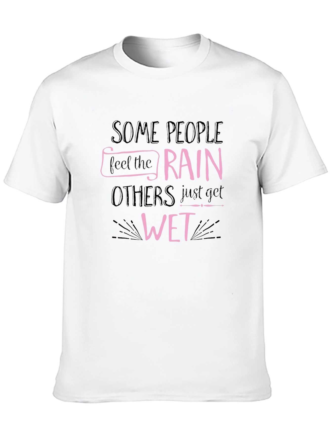 Black Rain & Wet Graphic Tee - Black Cotton T-Shirt view 10