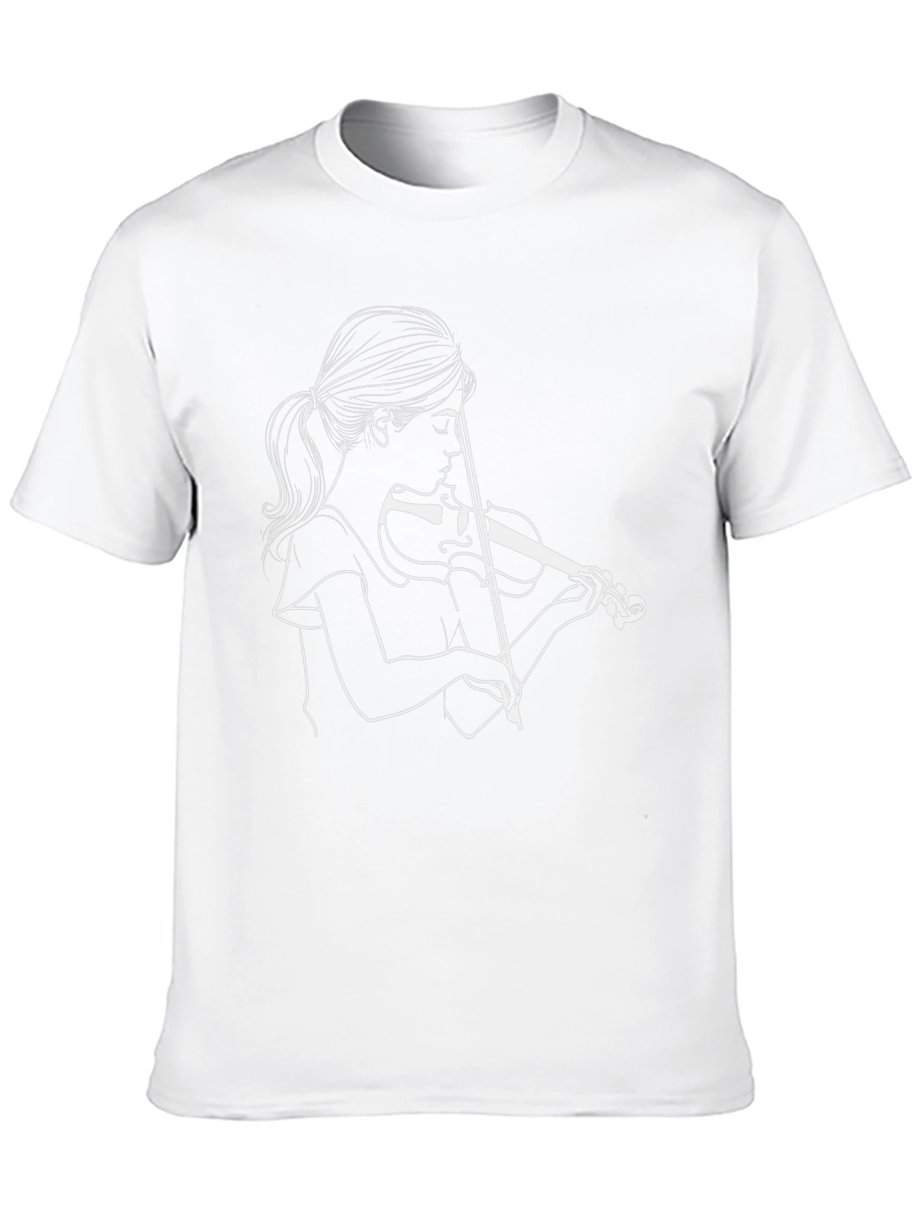 Black Violinist Graphic Tee - Unisex Black T-Shirt view 10