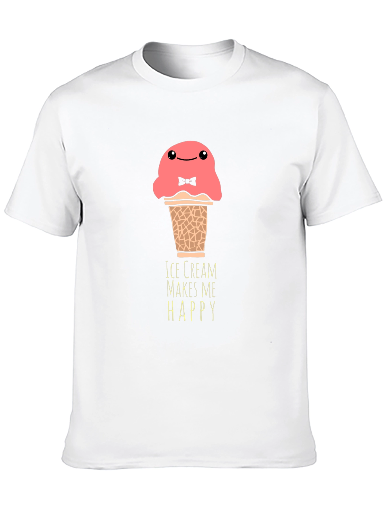 Black Ice Cream Makes Me Happy Graphic T-Shirt view 10