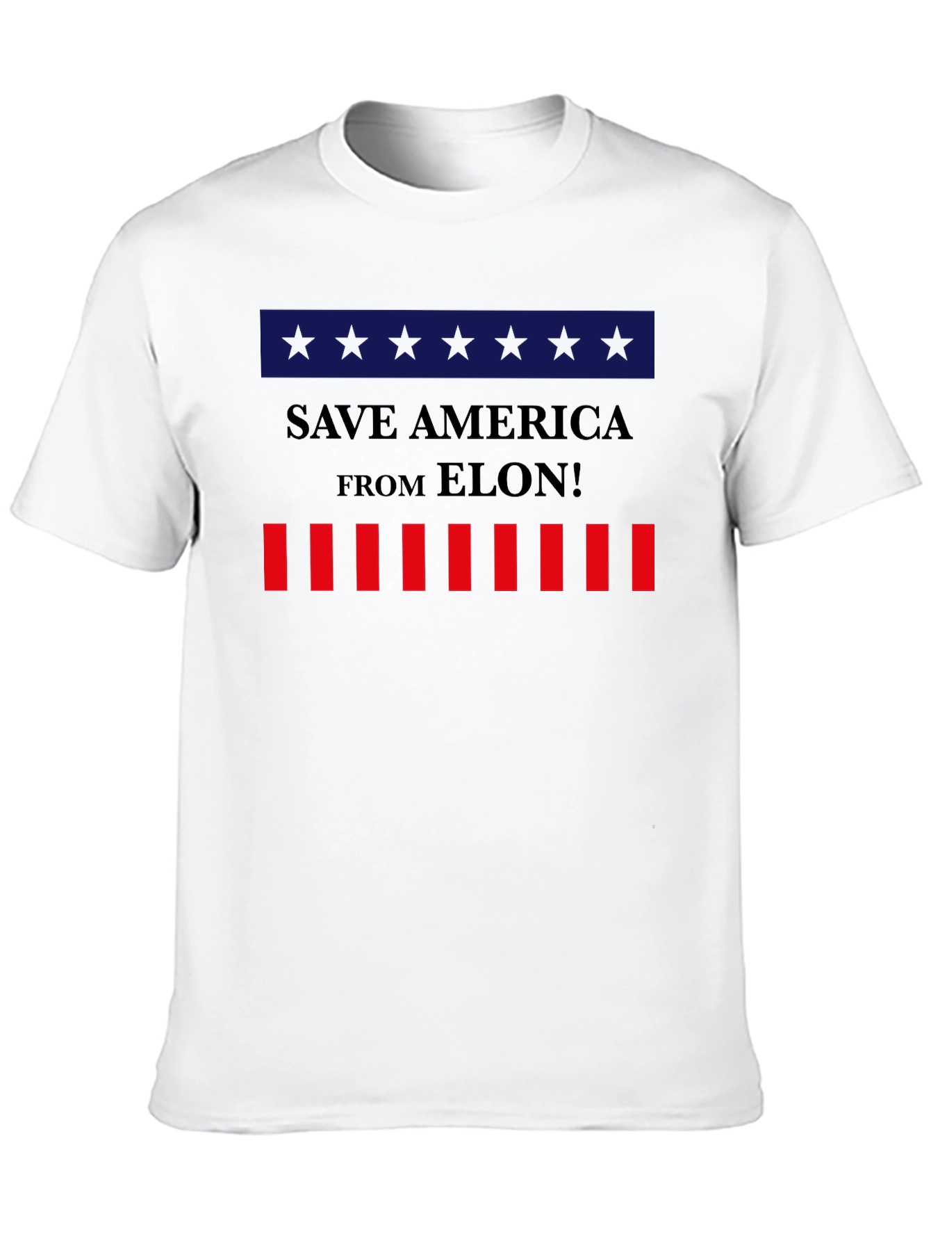Black Save America From Elon! Graphic Tee view 10