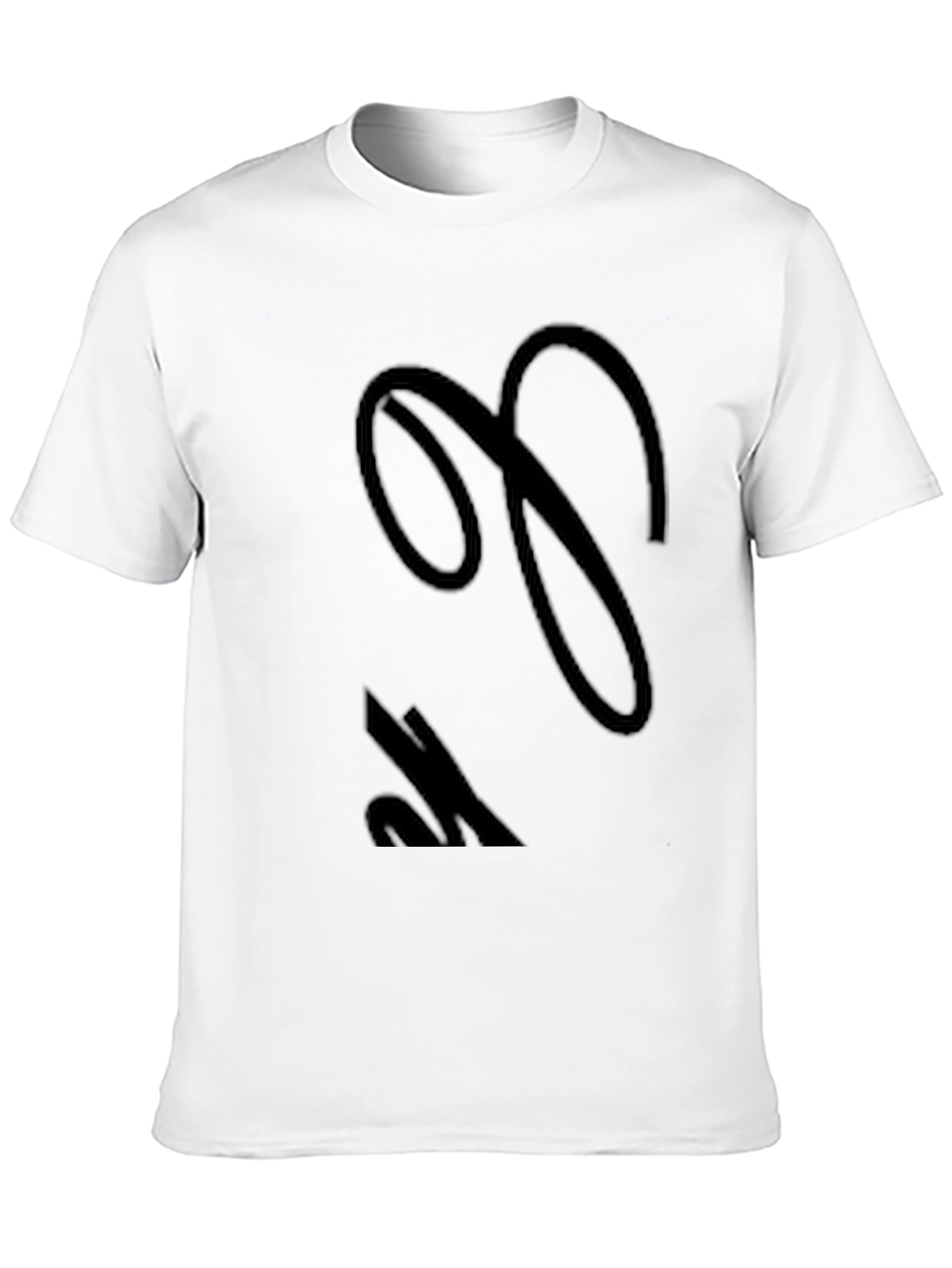 Black Elegant Black Script Tee - Stylish Casual Wear view 10