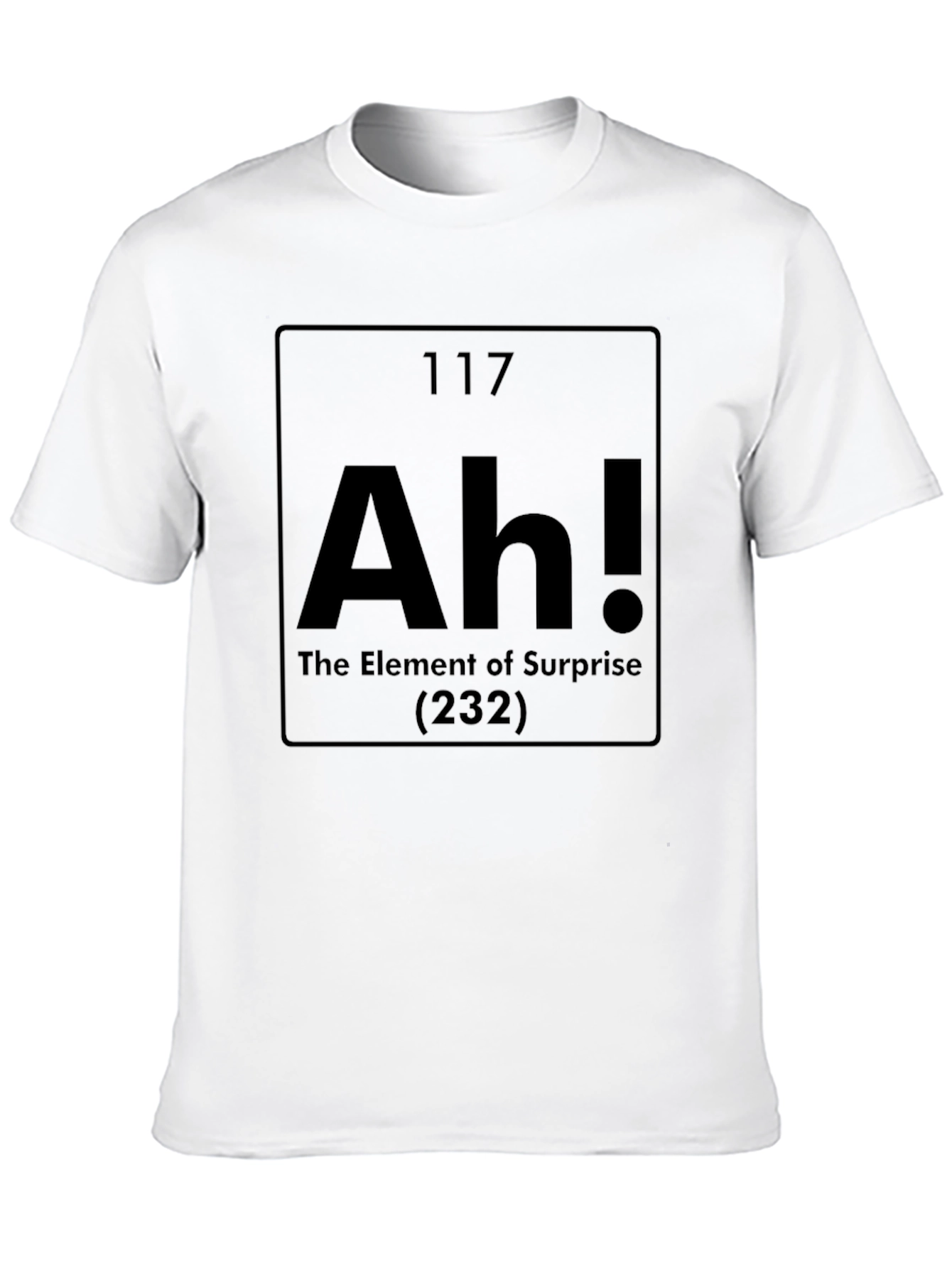 Black Ah! Element of Surprise Funny Science T-Shirt view 10