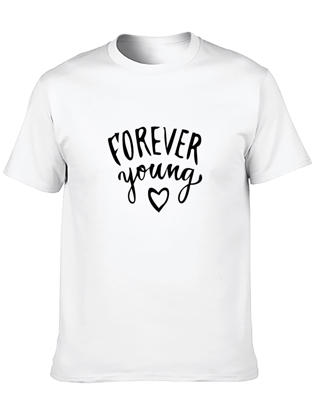 Black Forever Young Graphic Tee - Unisex view 10