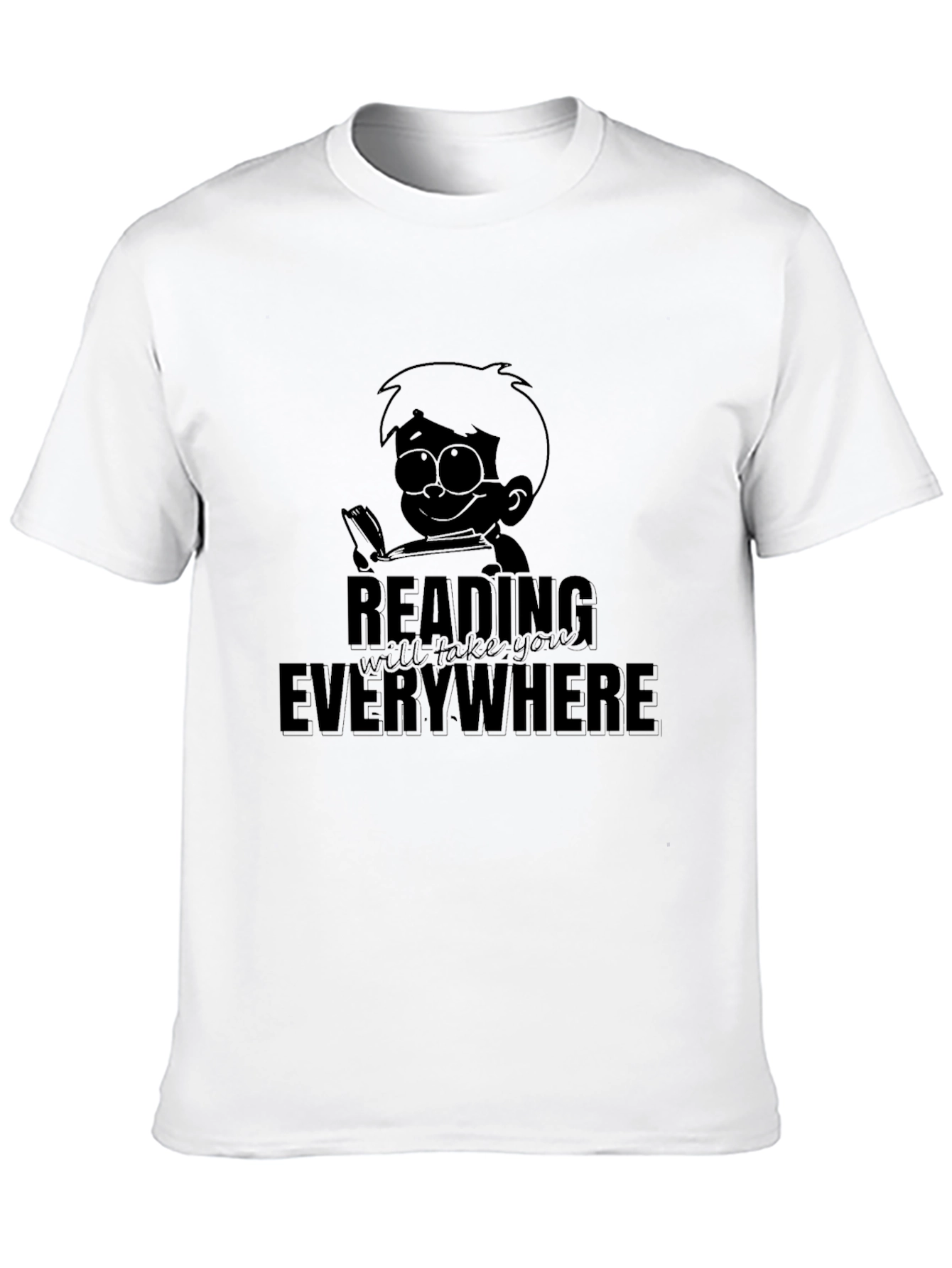 Black Reading Everywhere Graphic T-Shirt view 10