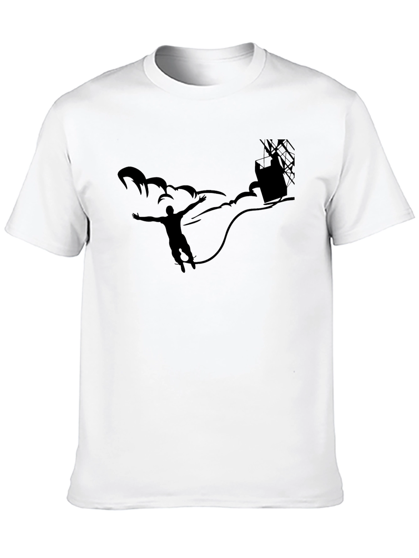 Black Man's Black T-Shirt - Adventure Graphic Tee view 10