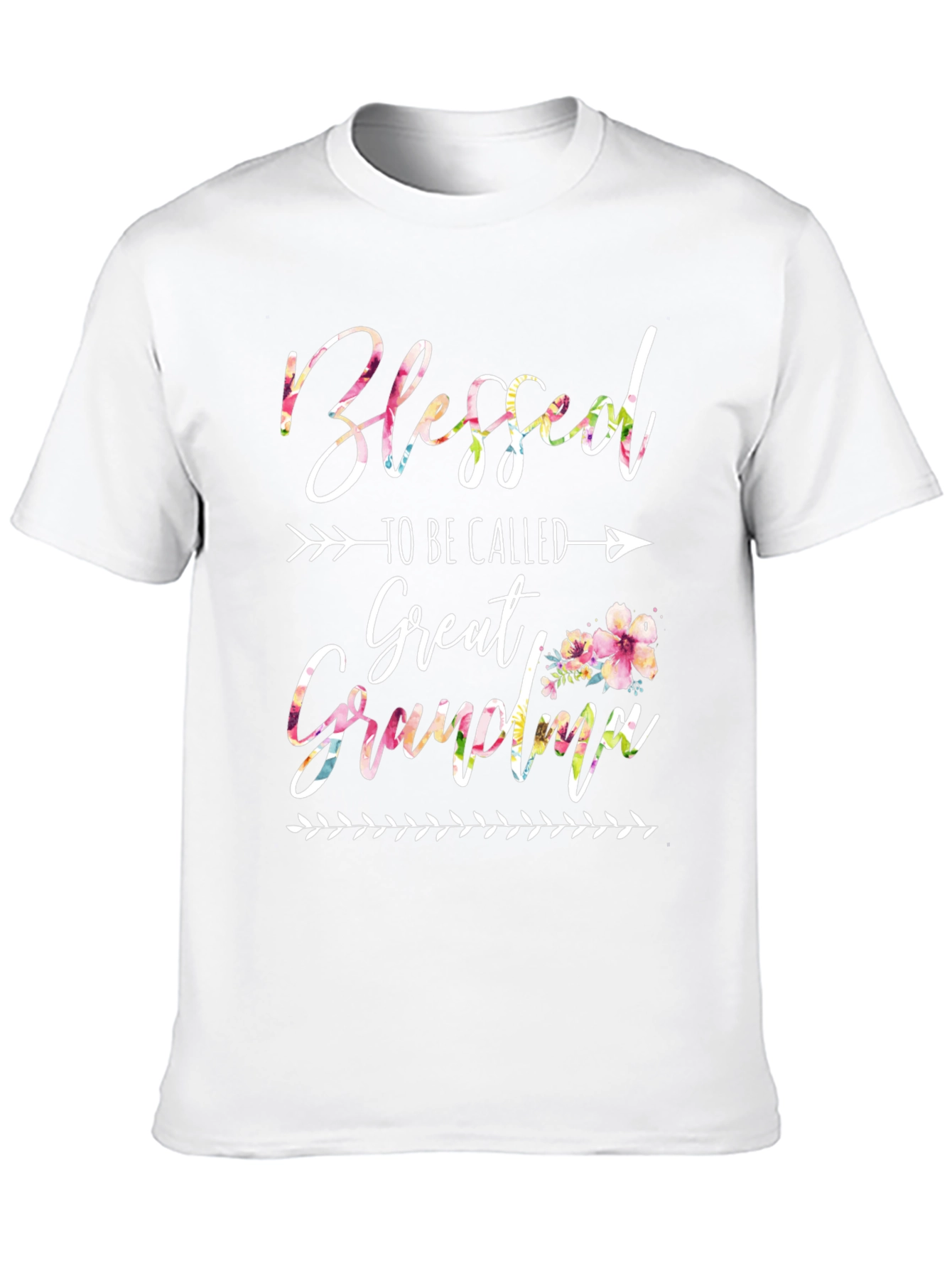 Black Blessed Great Grandma Floral T-Shirt view 10