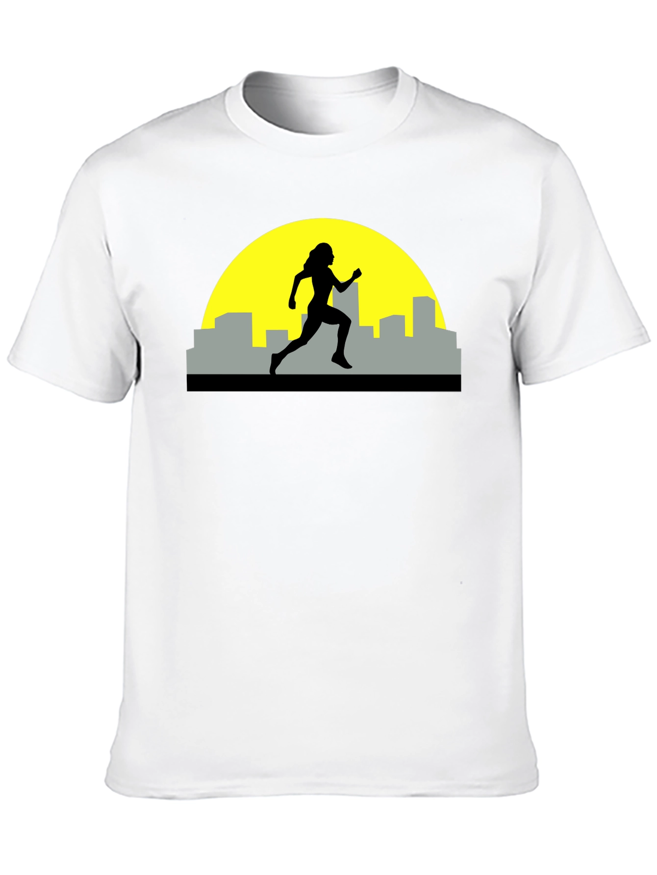 Black Runner Silhouette Graphic Tee - Black view 10