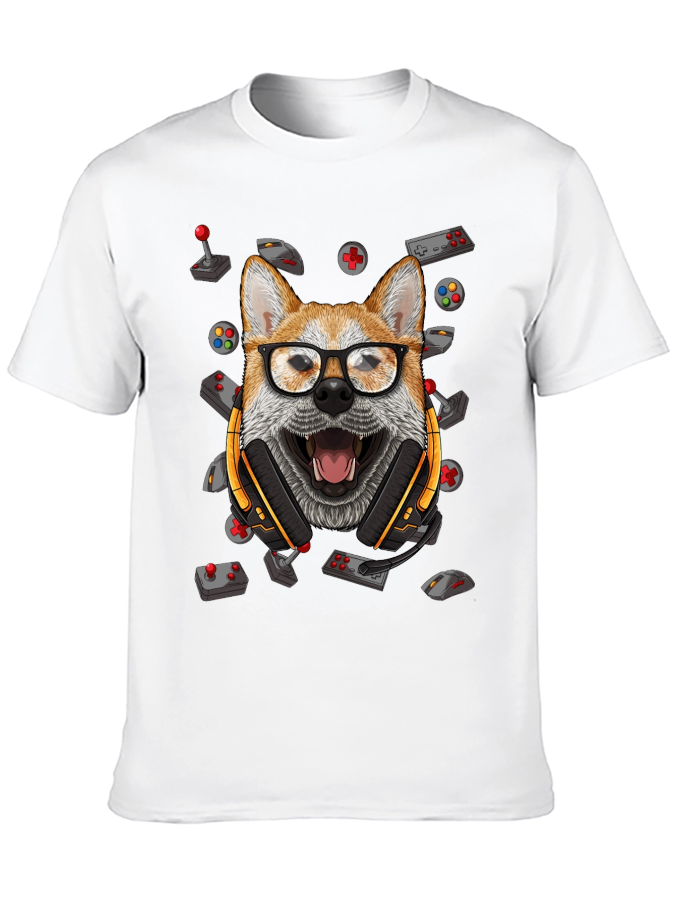Black Gamer Dog T-Shirt - Playful Graphic Tee view 10