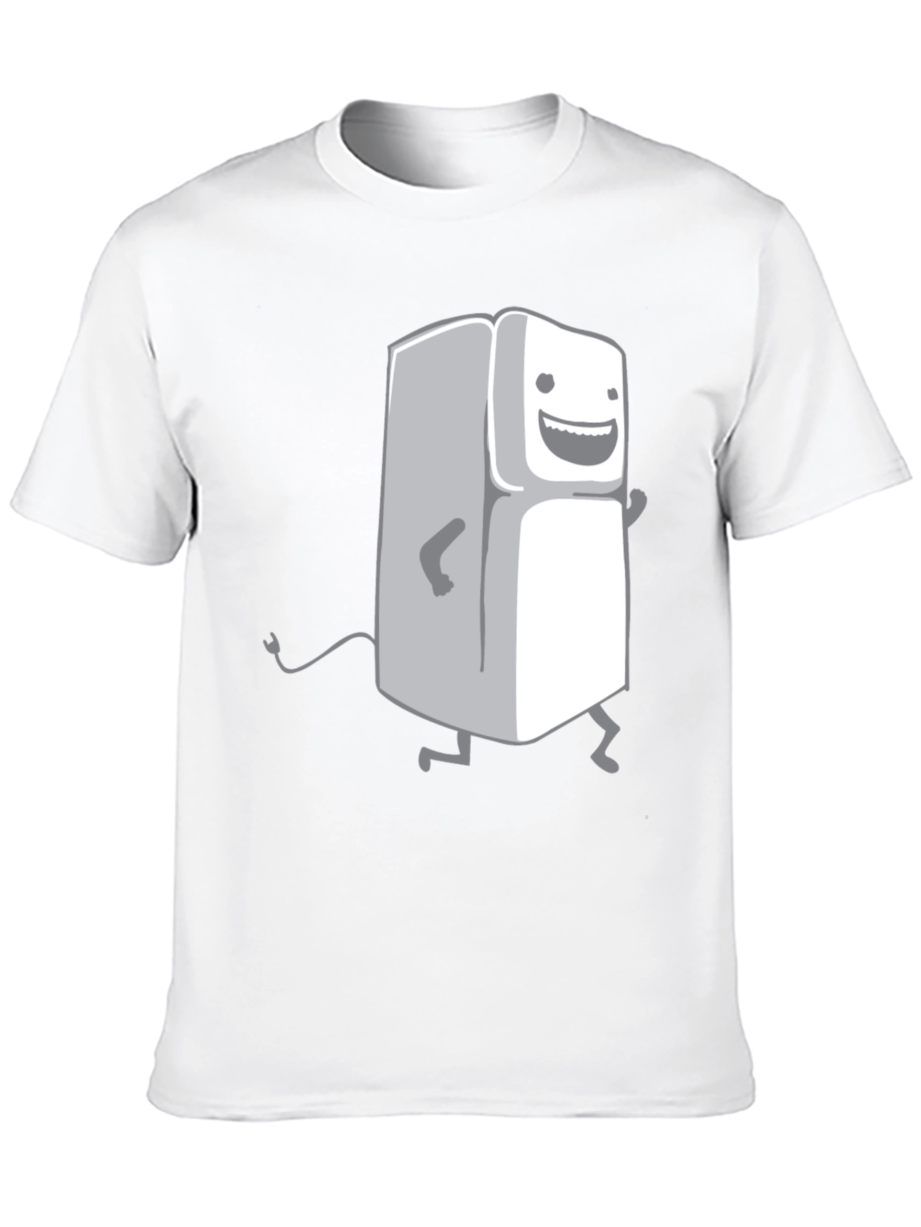 Black Funny Refrigerator Graphic T-Shirt - Black view 10