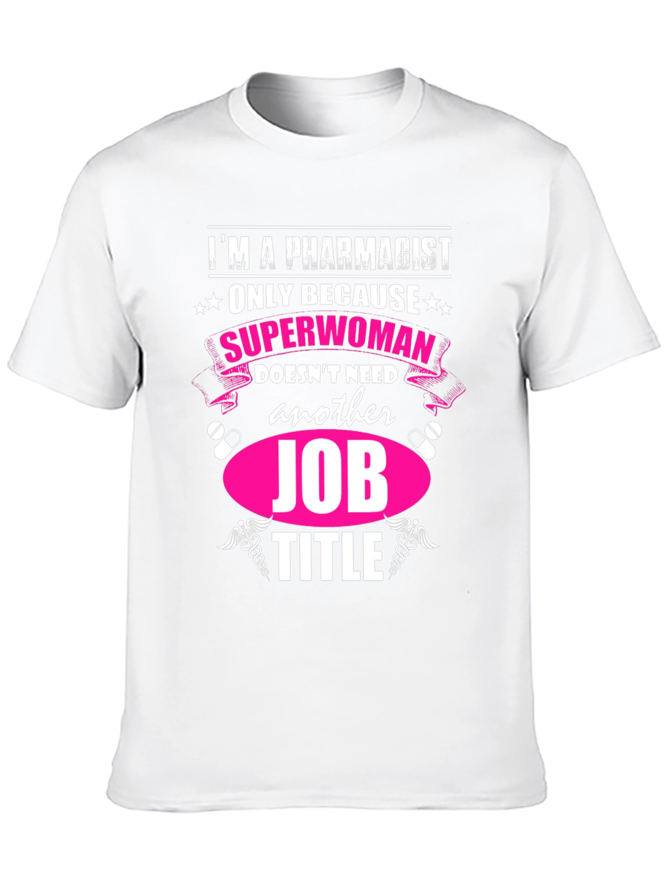 Black Pharmacist Superwoman T-Shirt - Funny Job Title Tee view 10