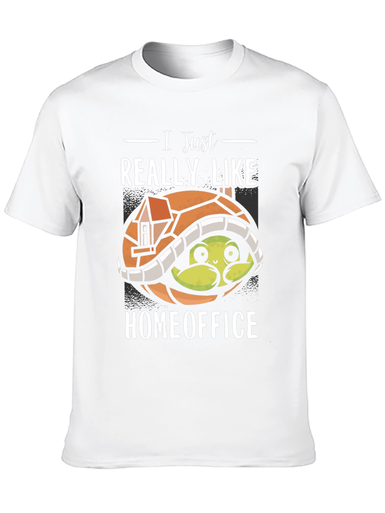 Black Home Office Turtle T-Shirt - Work From Home Comfort view 10