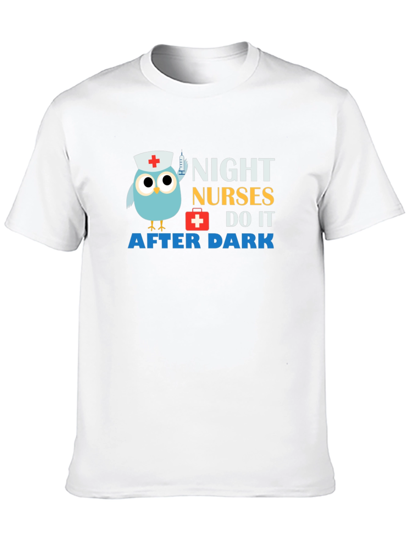Black Night Nurses Owl T-Shirt Funny Nurse Tee view 10