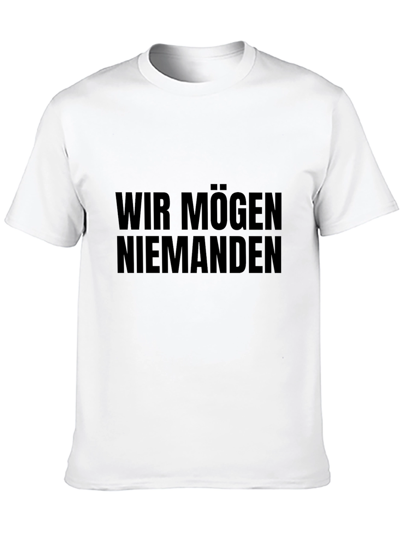 Black Wir Mögen Niemanden Black Graphic Tee - Unisex view 10