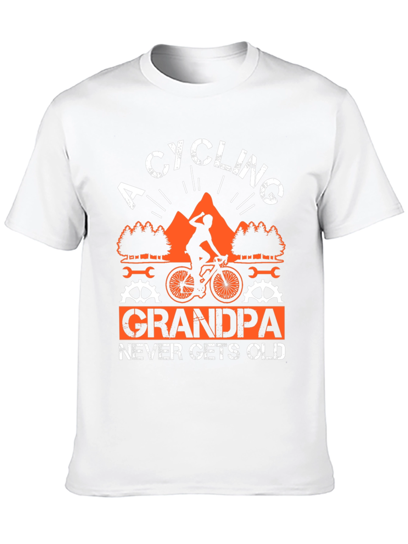 Black Cycling Grandpa T-Shirt - Never Gets Old view 10