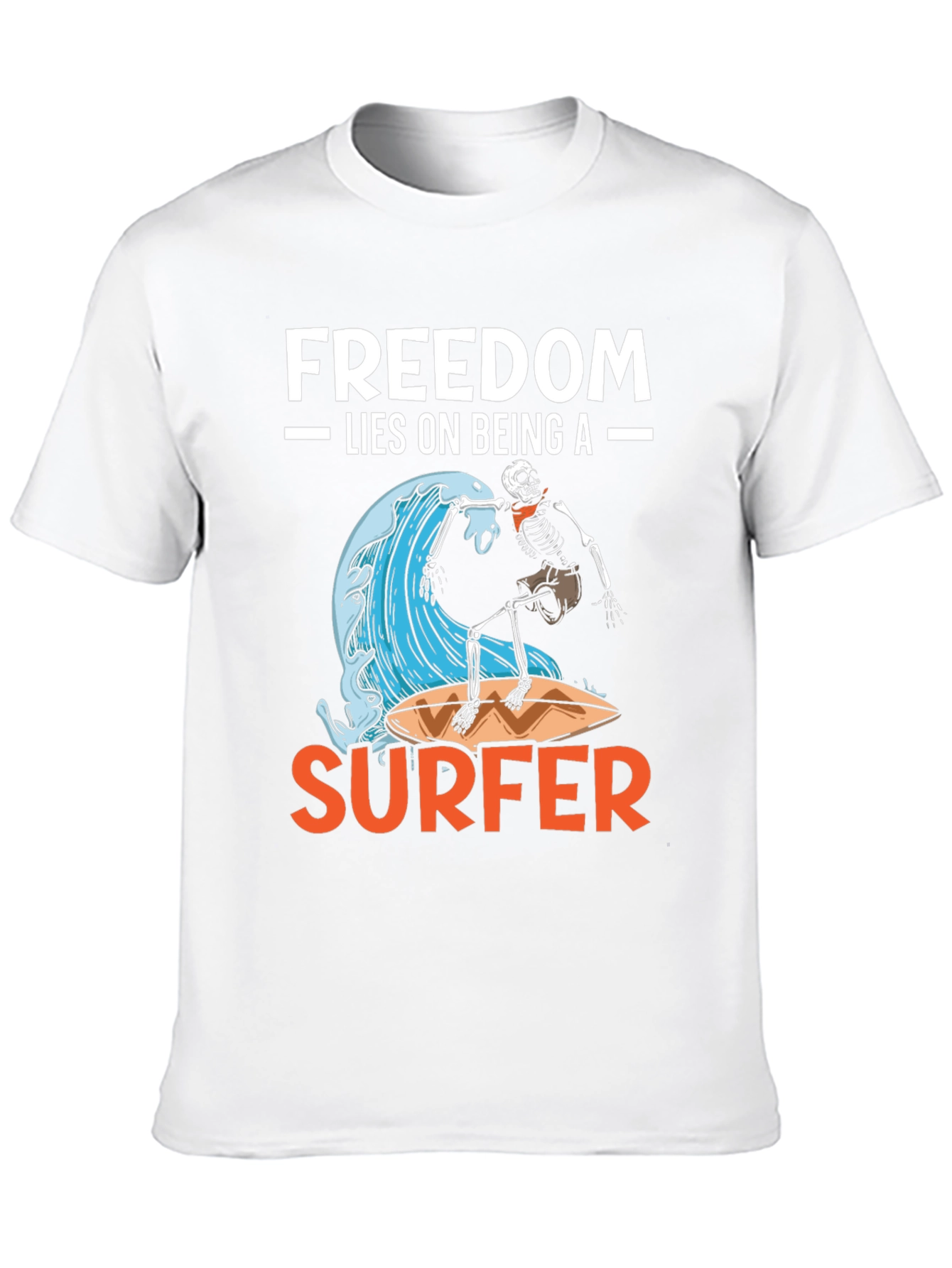 Black Freedom Surfer Graphic Tee - Ride the Wave! view 10