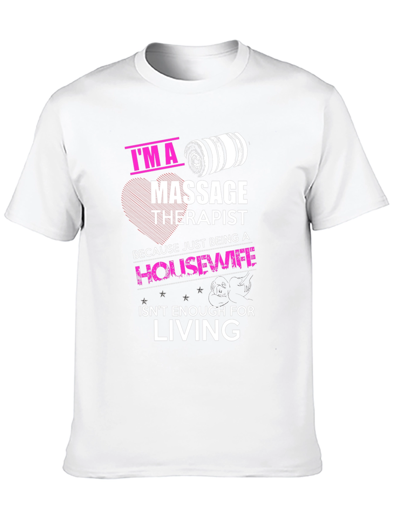 Black Massage Therapist Funny T-Shirt view 10