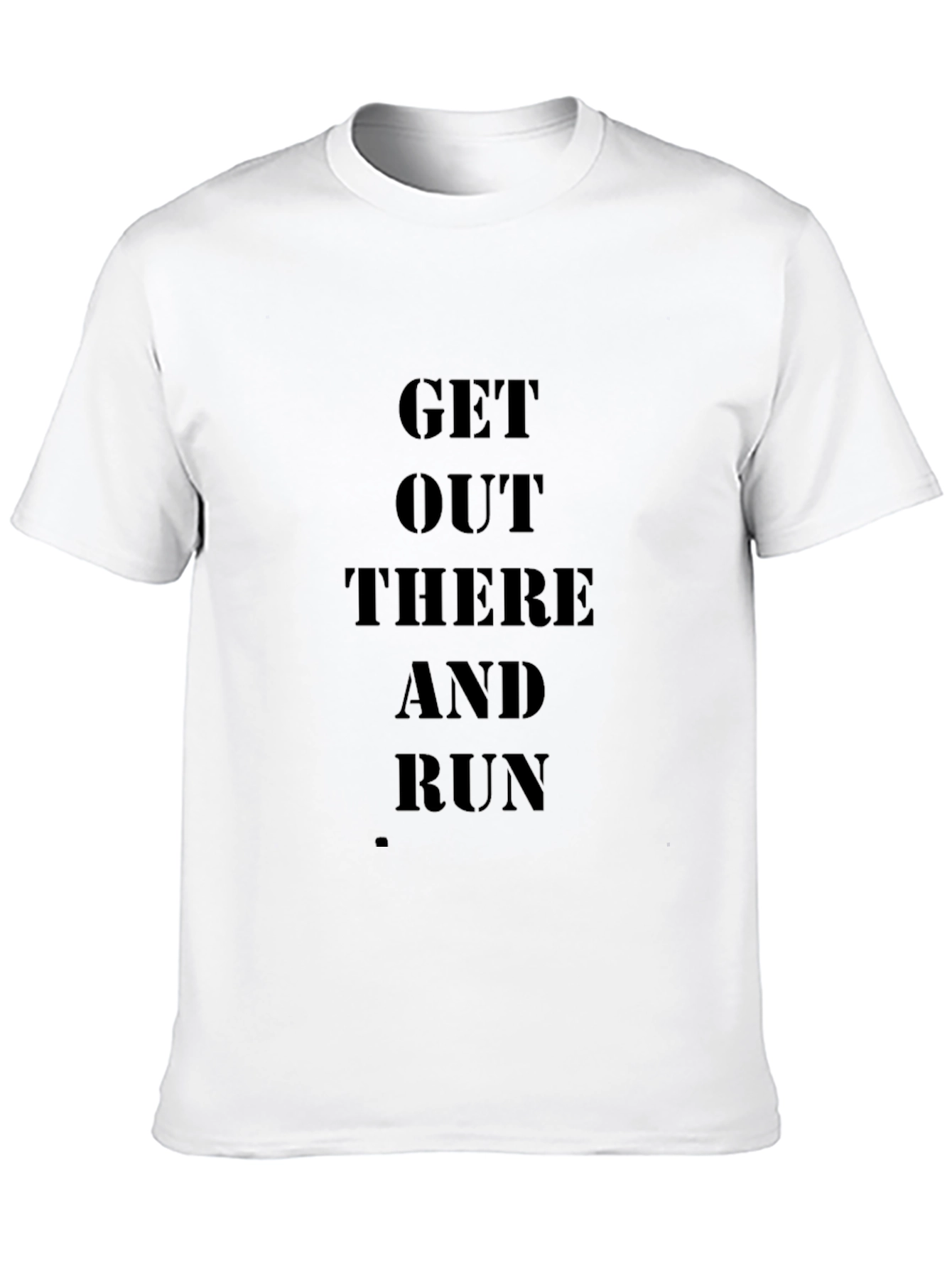 Black Get Out There And Run Black T-Shirt view 10