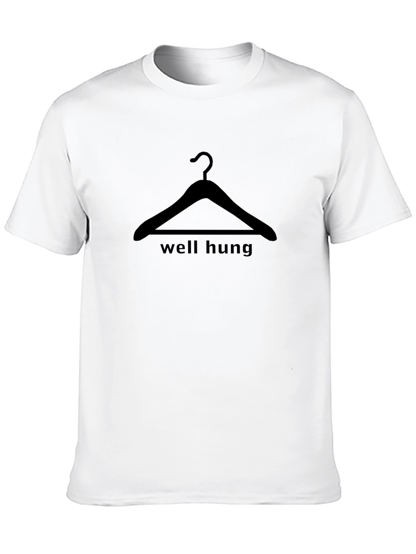 Black Well Hung T-Shirt - Funny Graphic Tee view 10