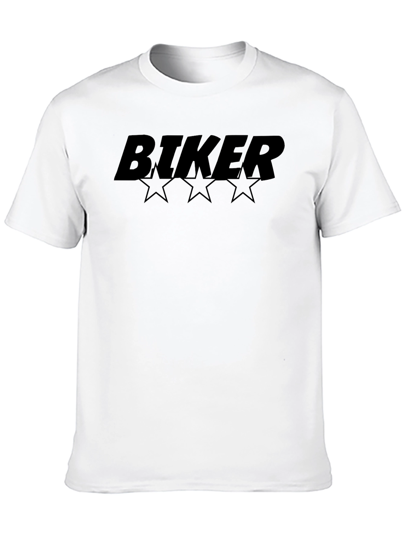 Black Biker Graphic Tee - Black Cotton Blend T-Shirt view 10