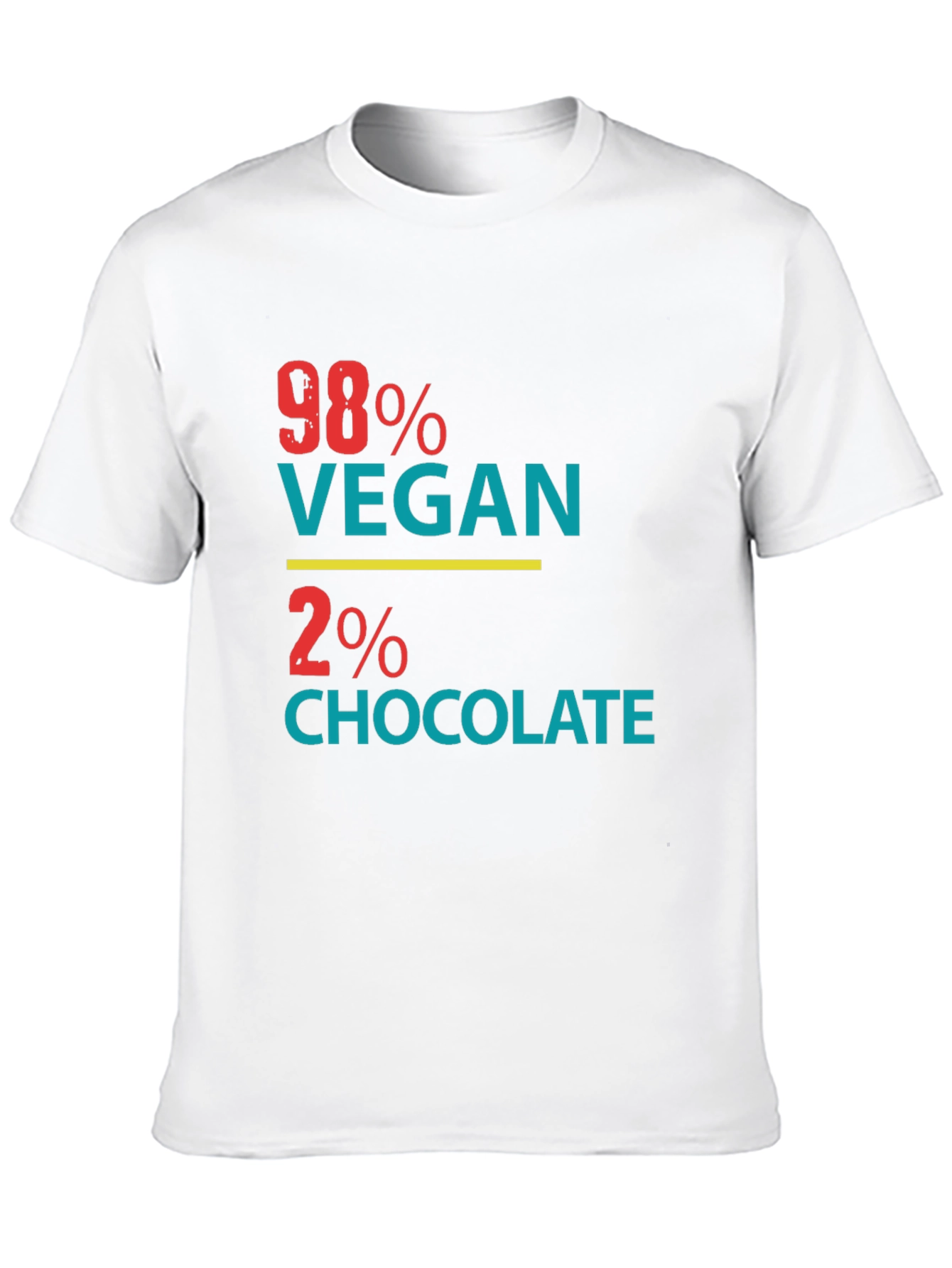 Black 98% Vegan 2% Chocolate Graphic Tee view 10