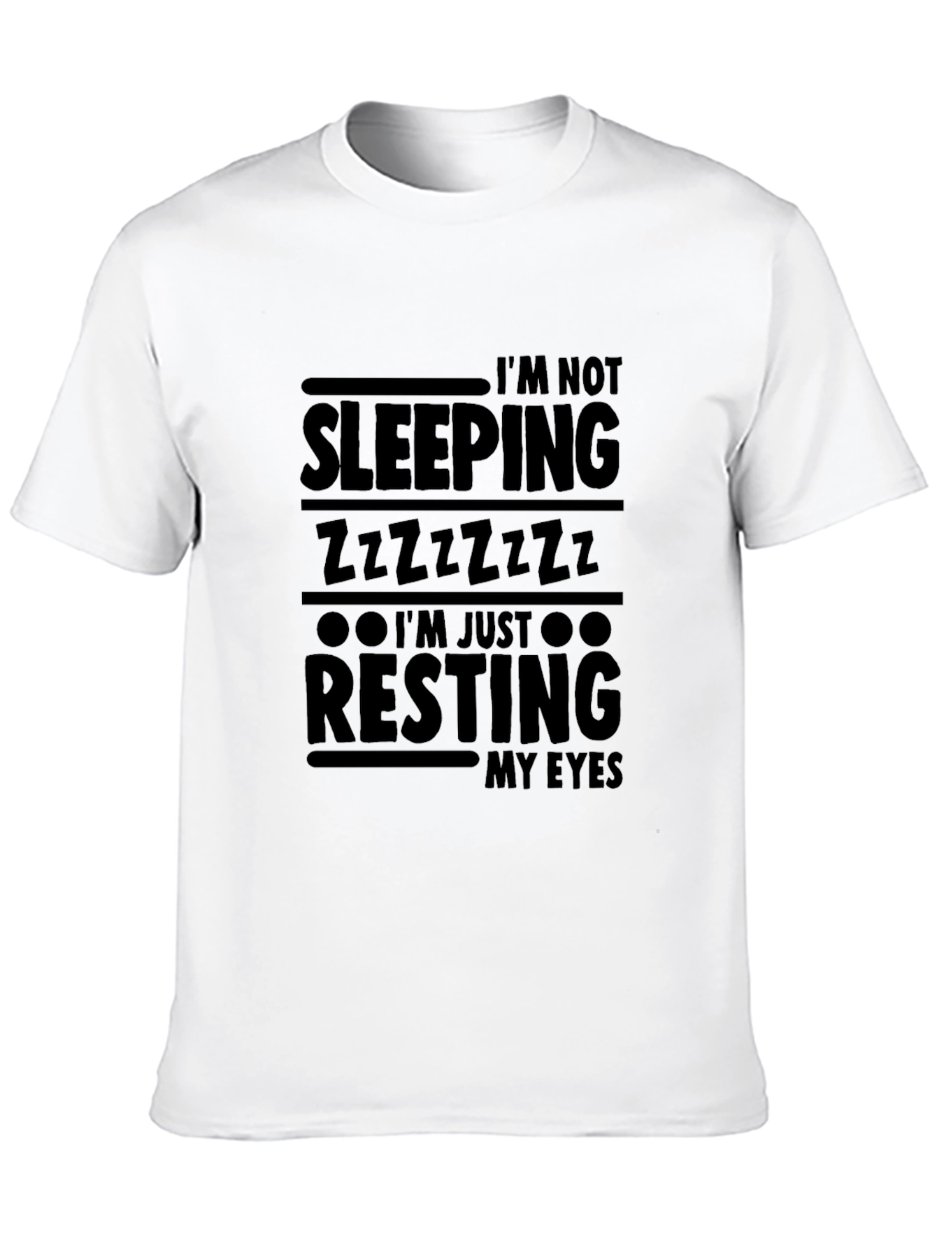 Black I'm Not Sleeping, Resting My Eyes Graphic Tee view 10
