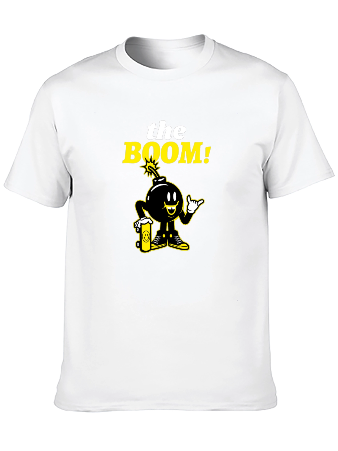 Black The Boom! Black Graphic Print Crew Neck T-Shirt view 10
