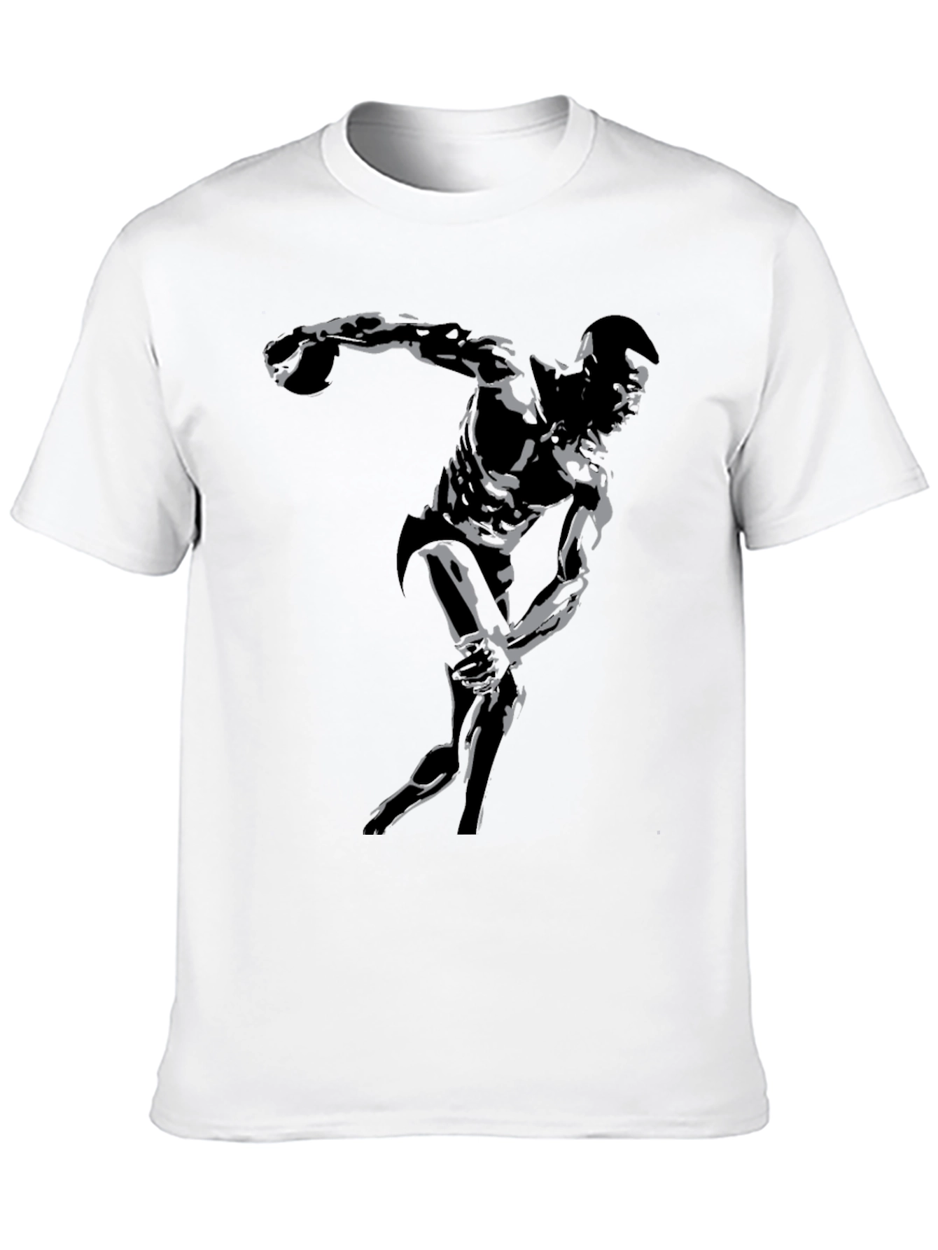Black Athlete Graphic Tee - Black Cotton view 10