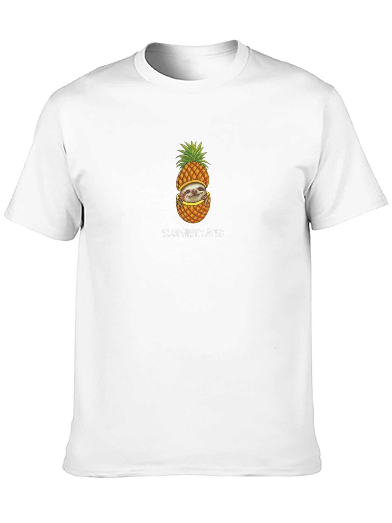Black Sloth Pineapple Graphic Tee - Slophisticated Style view 10
